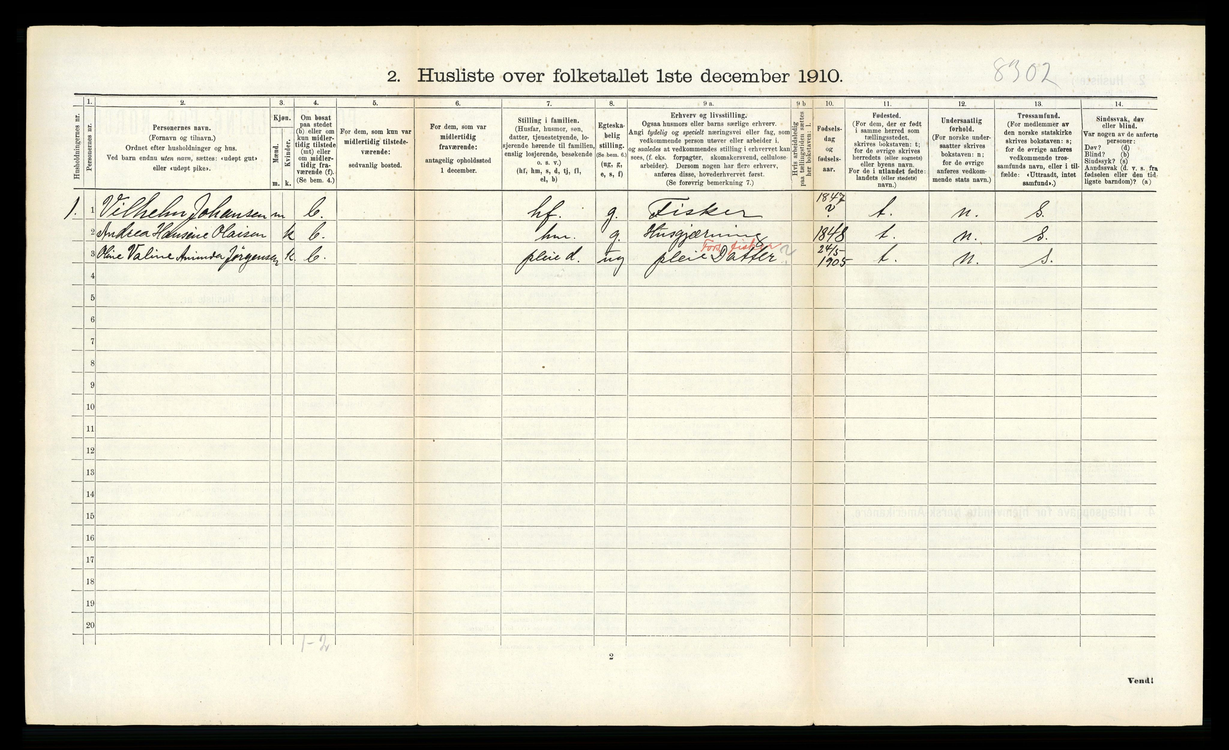 RA, Folketelling 1910 for 1934 Tromsøysund herred, 1910, s. 1330