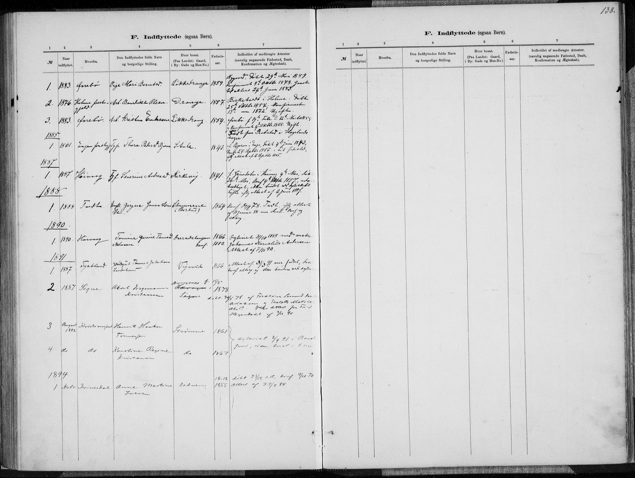 Oddernes sokneprestkontor, SAK/1111-0033/F/Fa/Fab/L0002: Ministerialbok nr. A 2, 1884-1903, s. 133