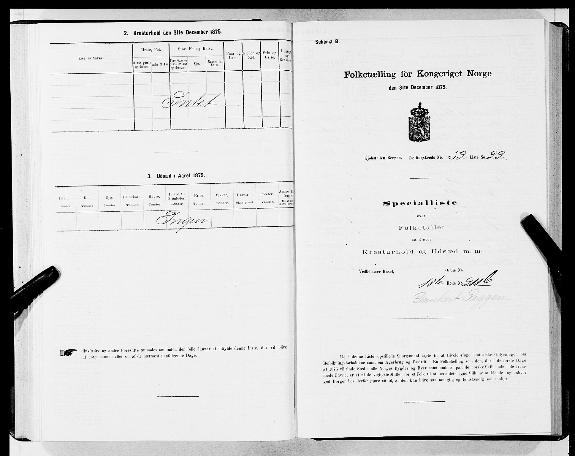 SAB, Folketelling 1875 for 1301 Bergen kjøpstad, 1875, s. 2769