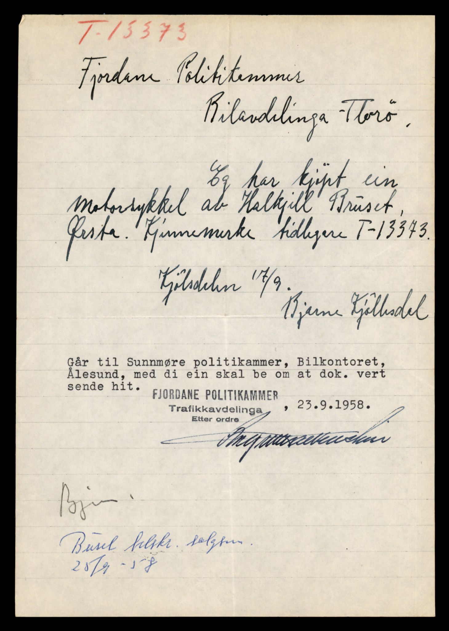 Møre og Romsdal vegkontor - Ålesund trafikkstasjon, AV/SAT-A-4099/F/Fe/L0039: Registreringskort for kjøretøy T 13361 - T 13530, 1927-1998, s. 193