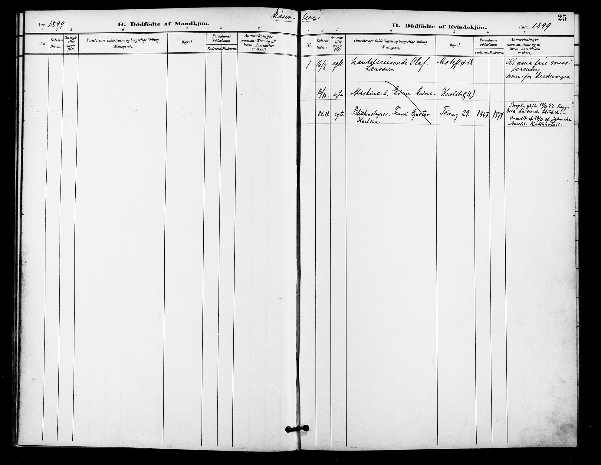 Grønland prestekontor Kirkebøker, SAO/A-10848/F/Fa/L0011: Ministerialbok nr. 11, 1892-1907, s. 25