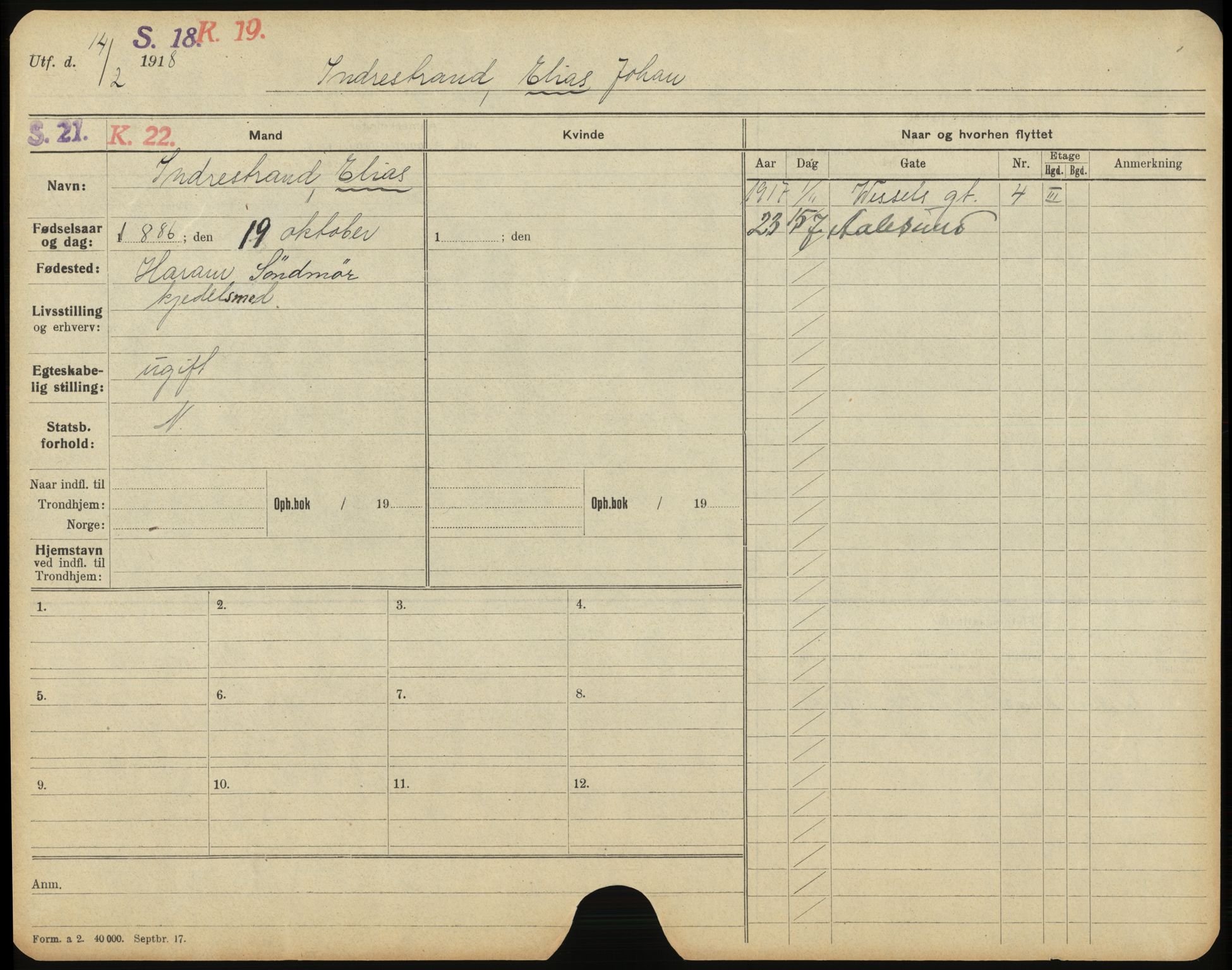 Trondheim folkeregister, AV/SAT-A-1608/1/F/Fb/L0018: Utflyttede I - O, 1923