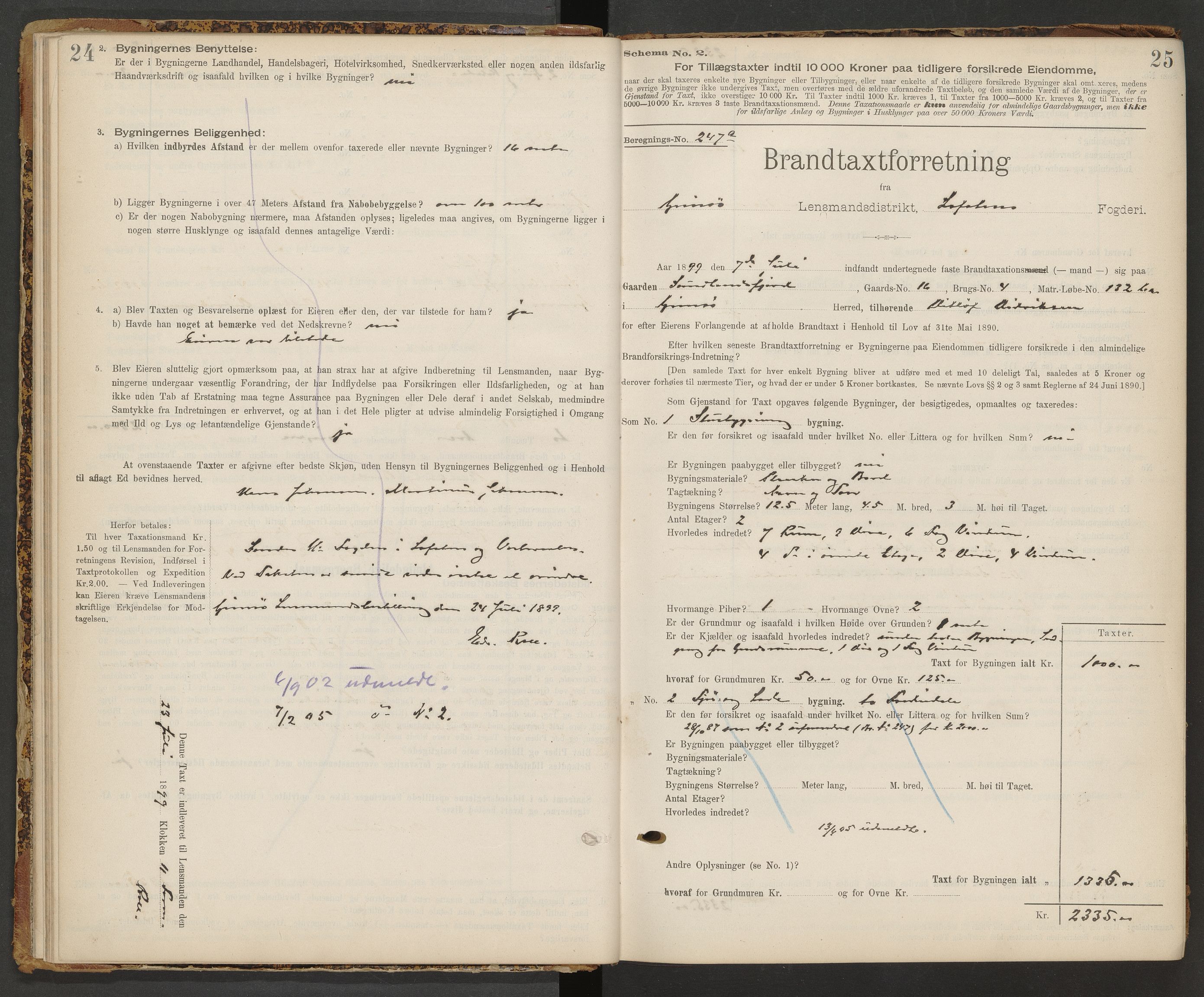 Norges Brannkasse Gimsøy og Valberg, AV/SAT-A-5588/Fb/L0001: Branntakstprotokoll, 1898-1913