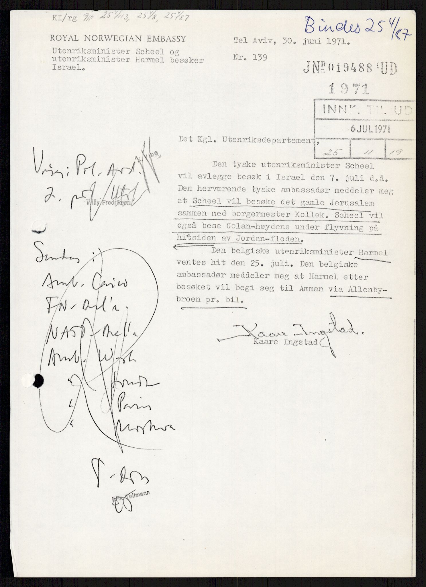 Utenriksdepartementet, hovedarkiv, AV/RA-S-6794/D/Db/Dba/L0776/0003: Verdenspolitikk. Fremmede staters politikk (G.L.) / Israel: Politikk (2 mapper), 1970-1972, s. 140