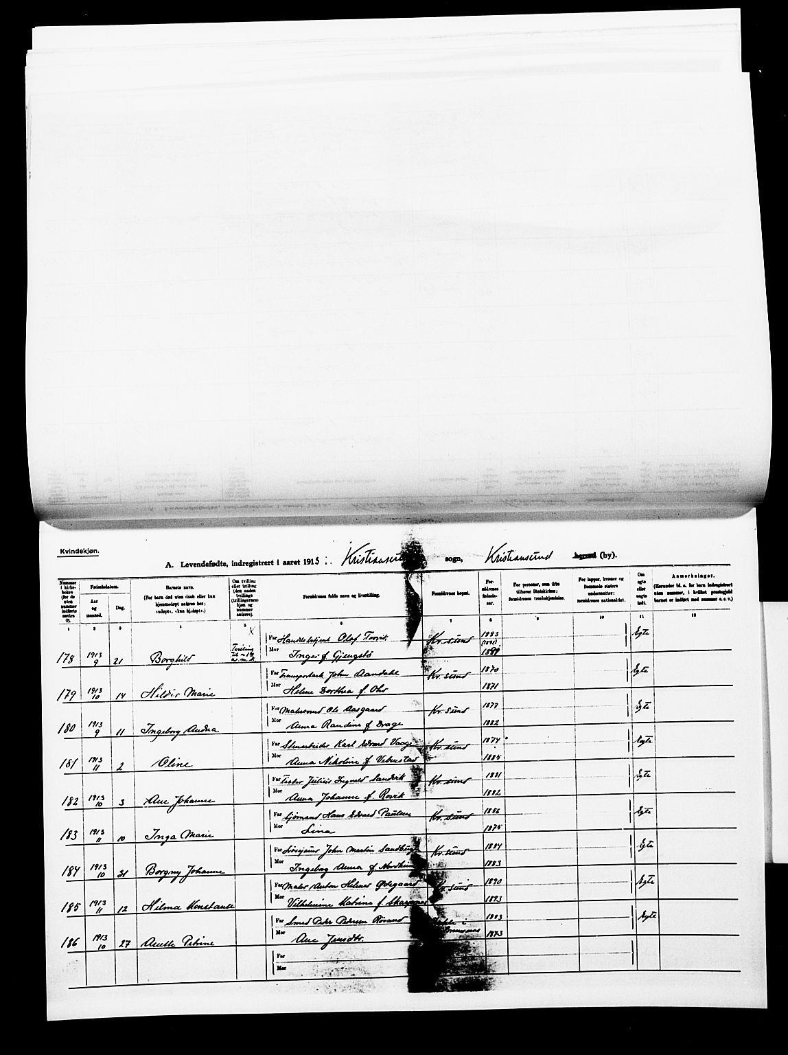 Ministerialprotokoller, klokkerbøker og fødselsregistre - Møre og Romsdal, AV/SAT-A-1454/572/L0861: Ministerialbok nr. 572D05, 1913-1920