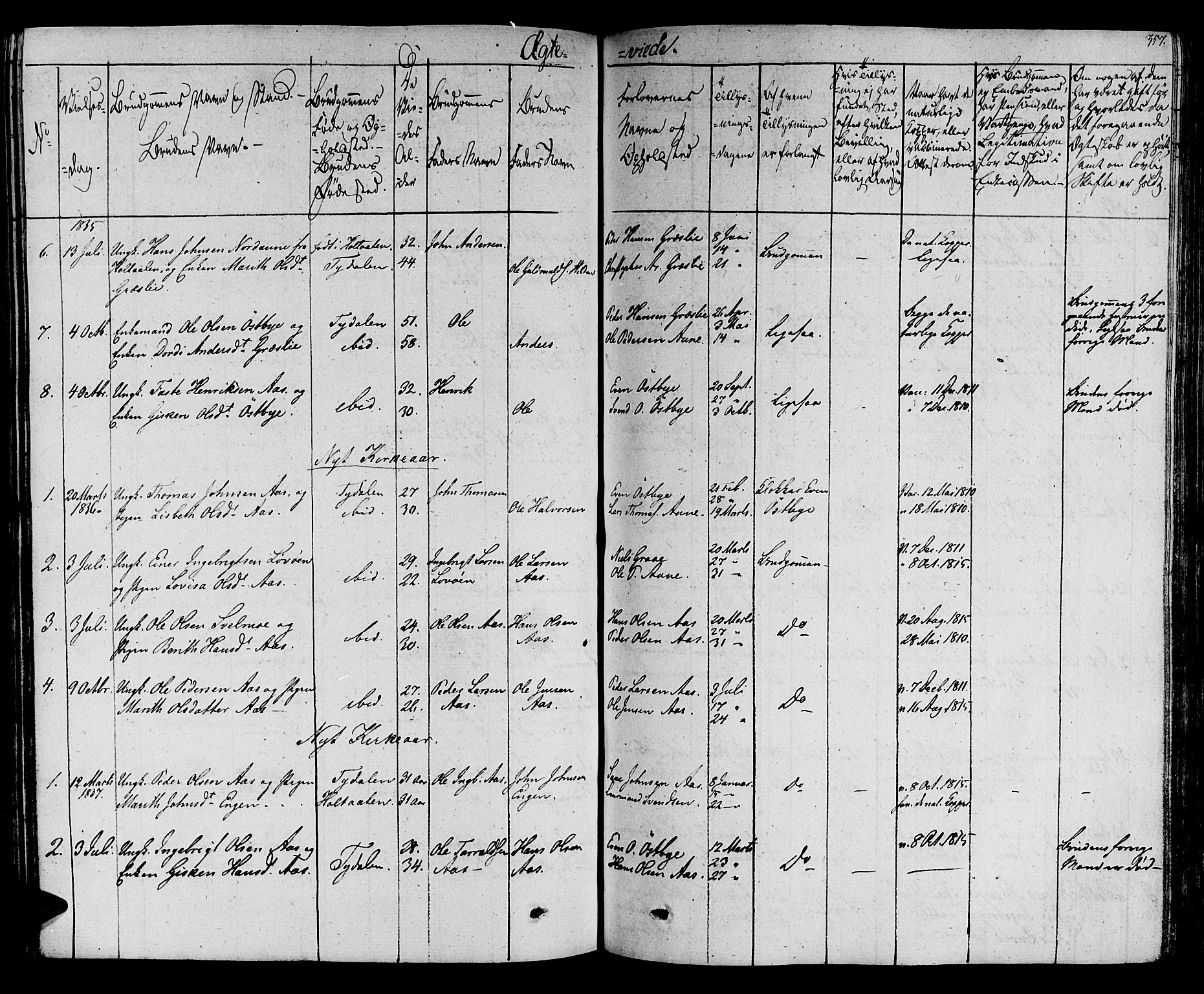 Ministerialprotokoller, klokkerbøker og fødselsregistre - Sør-Trøndelag, SAT/A-1456/695/L1144: Ministerialbok nr. 695A05 /2, 1824-1842, s. 357