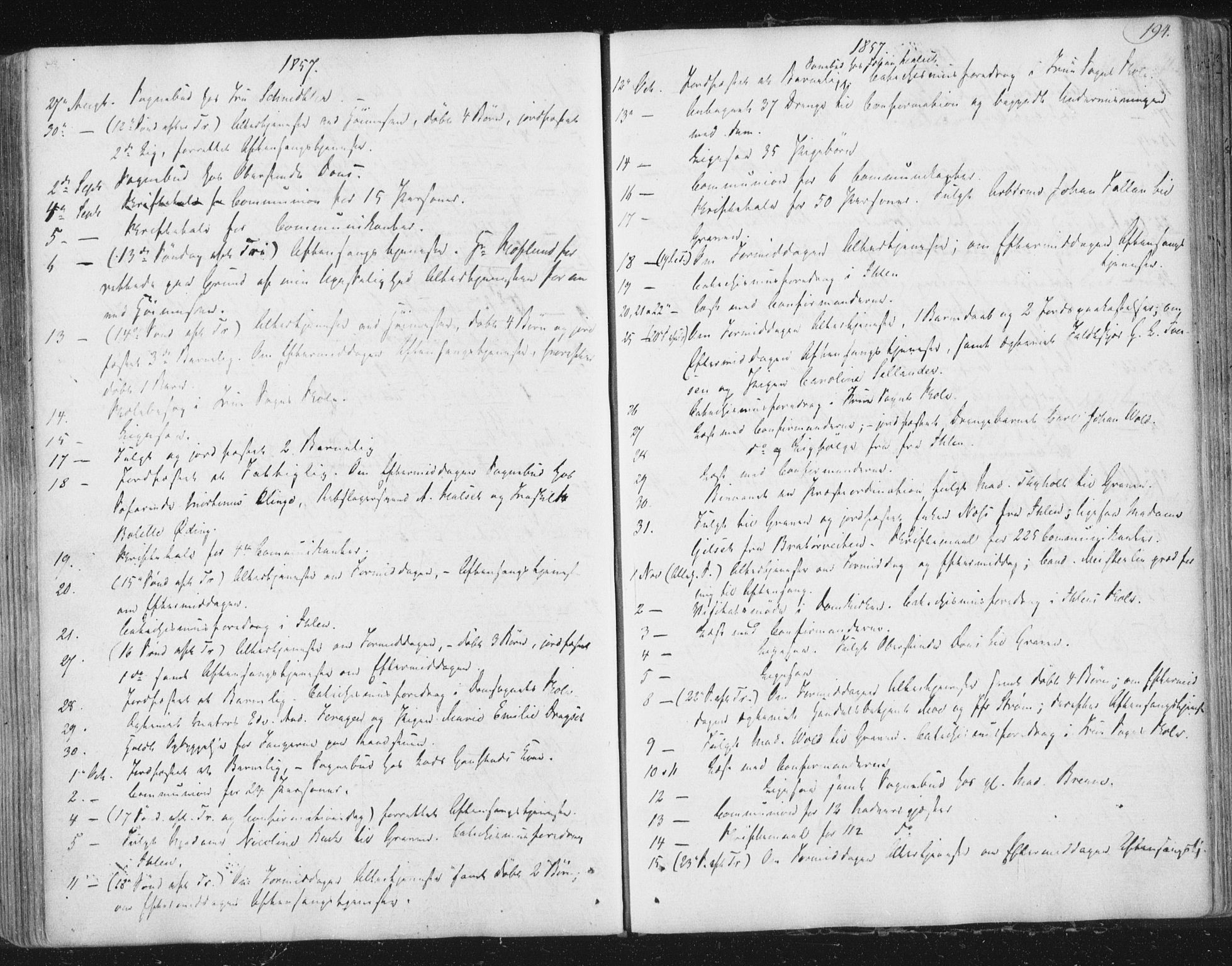 Ministerialprotokoller, klokkerbøker og fødselsregistre - Sør-Trøndelag, SAT/A-1456/602/L0127: Residerende kapellans bok nr. 602B01, 1821-1875, s. 194