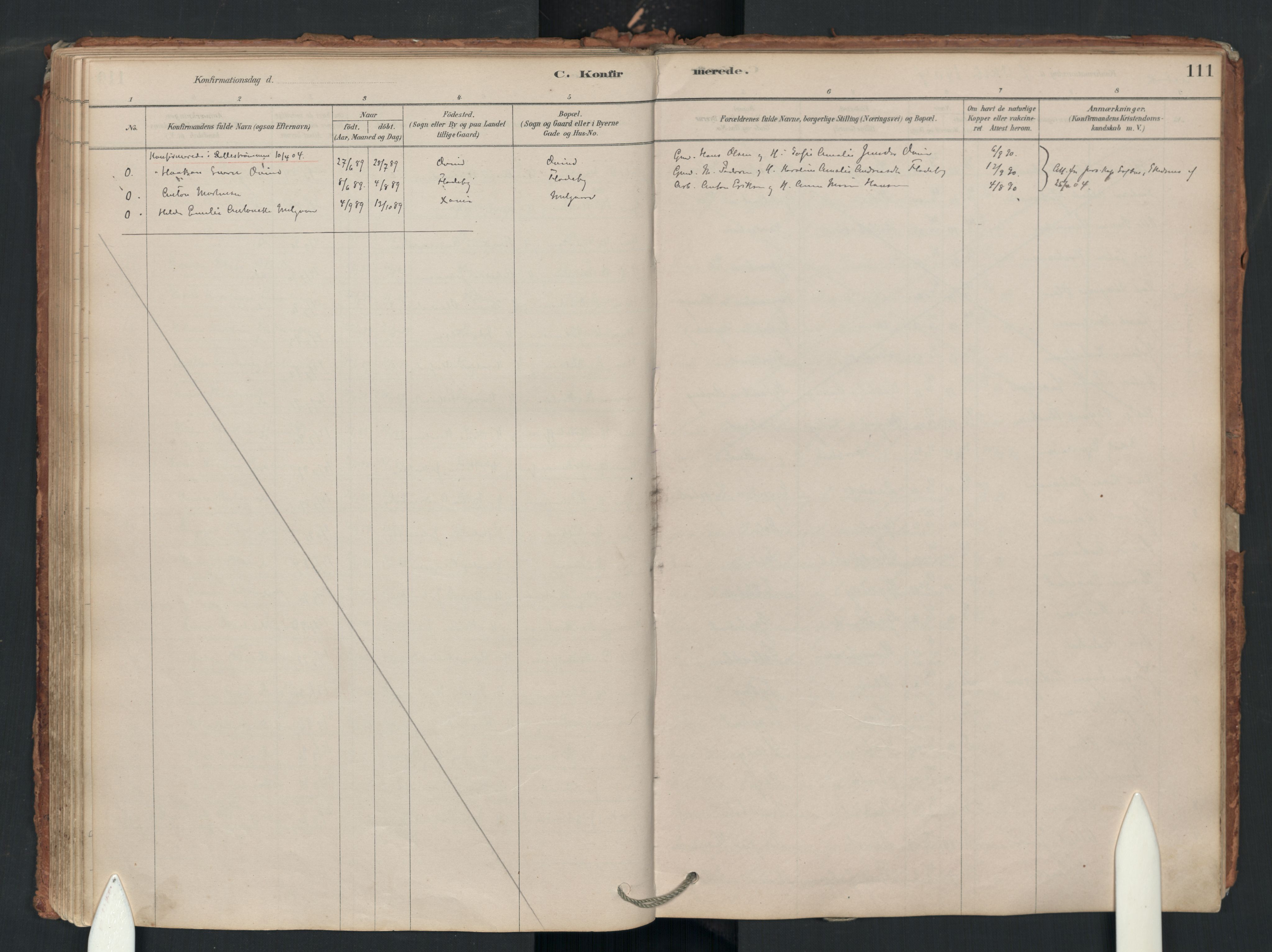 Enebakk prestekontor Kirkebøker, AV/SAO-A-10171c/F/Fa/L0018: Ministerialbok nr. I 18, 1877-1930, s. 111