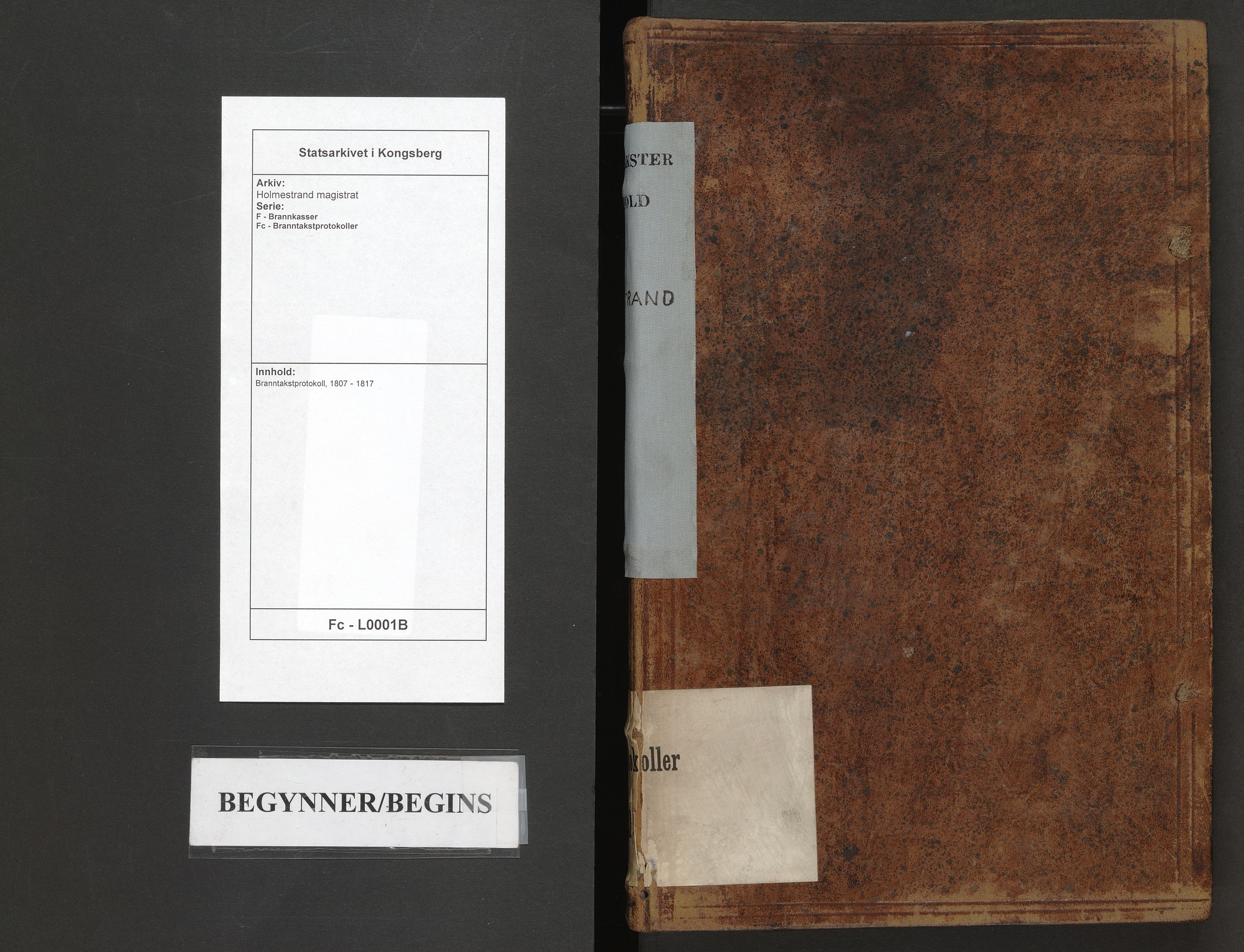 Holmestrand magistrat, AV/SAKO-A-849/F/Fc/L0001B: Branntakstprotokoll, 1807-1817