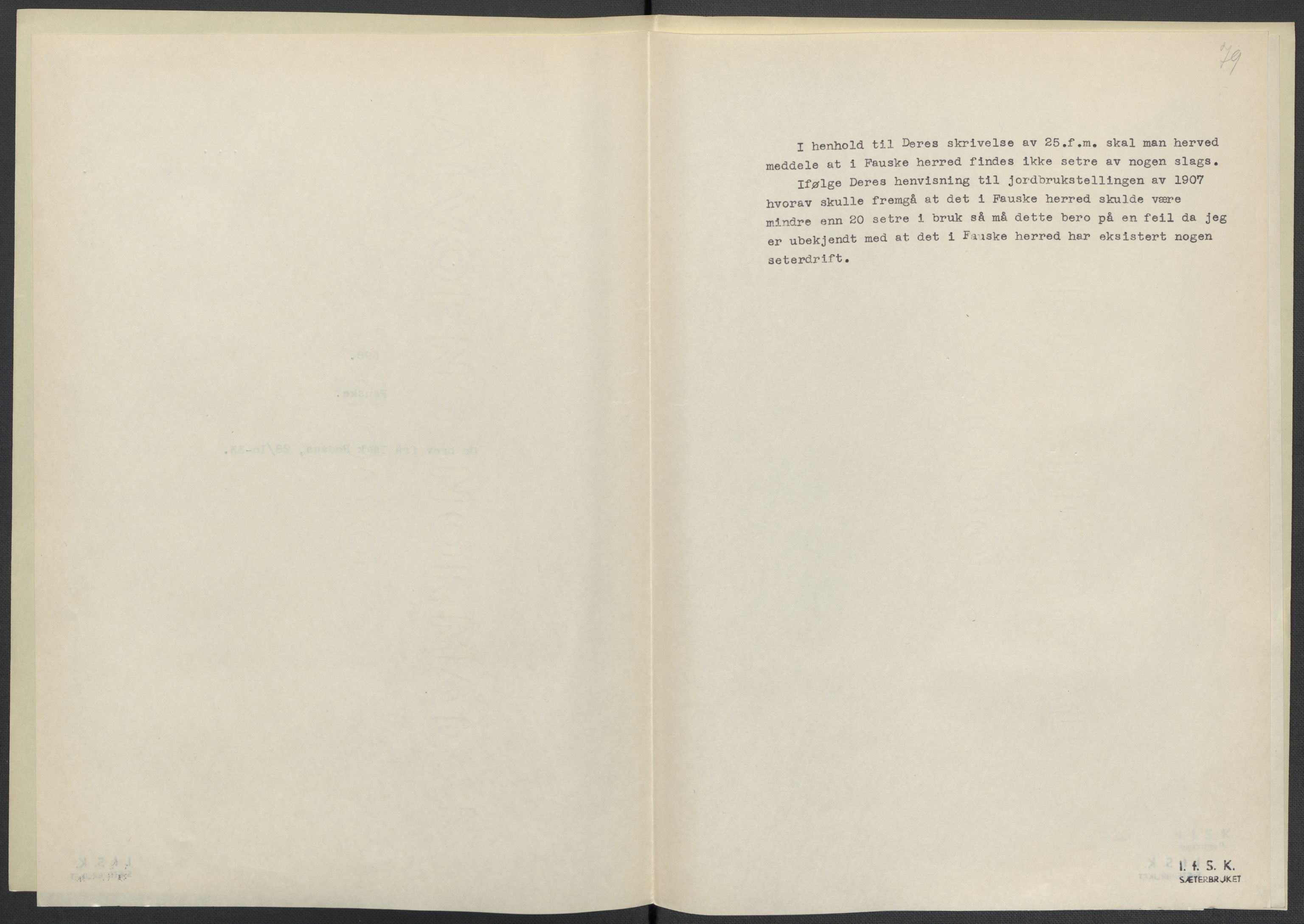 Instituttet for sammenlignende kulturforskning, AV/RA-PA-0424/F/Fc/L0016/0002: Eske B16: / Nordland (perm XLVII), 1932-1936, s. 79