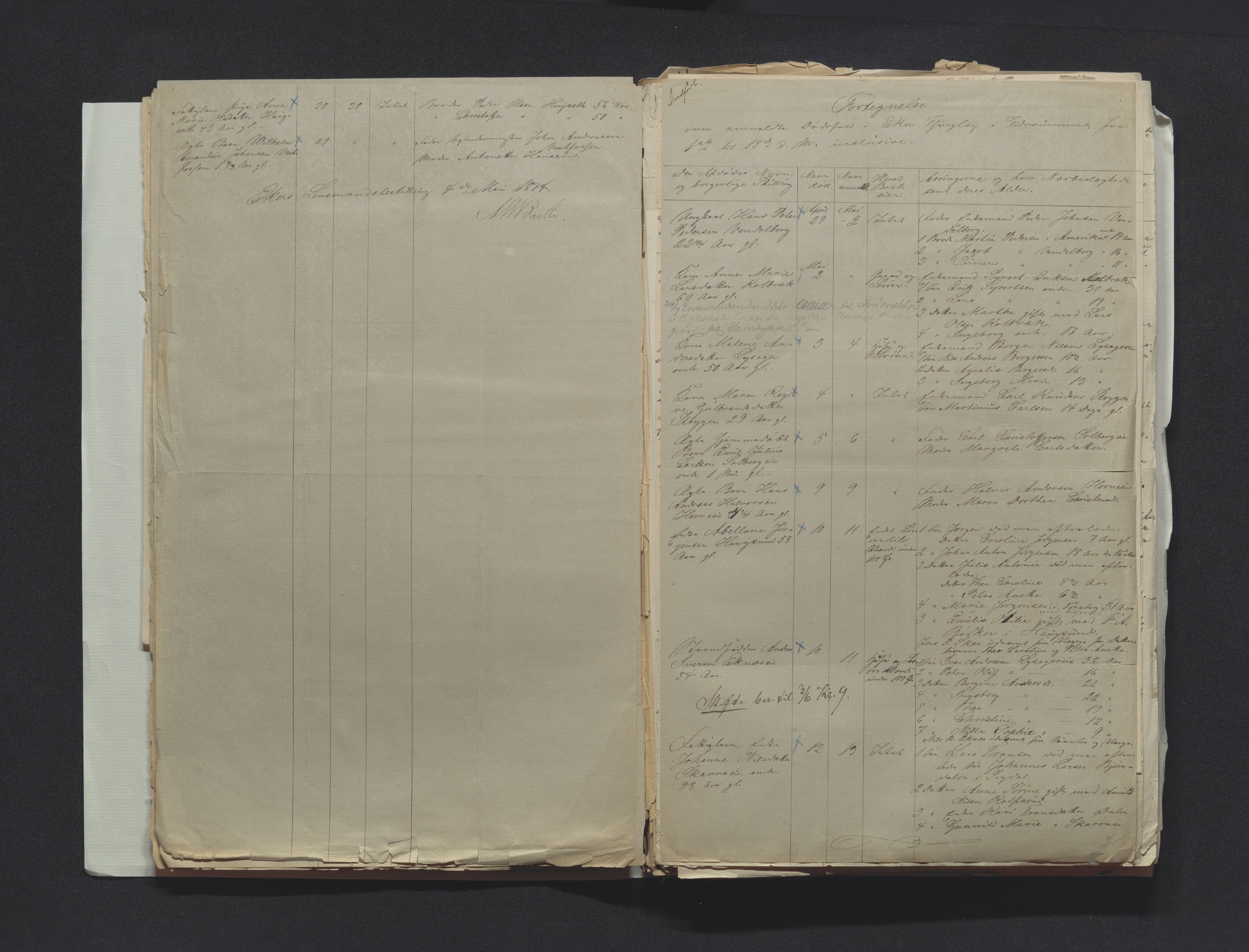 Eiker, Modum og Sigdal sorenskriveri, AV/SAKO-A-123/H/Ha/Hab/L0014: Dødsfallsmeldinger, 1874-1877, s. 22