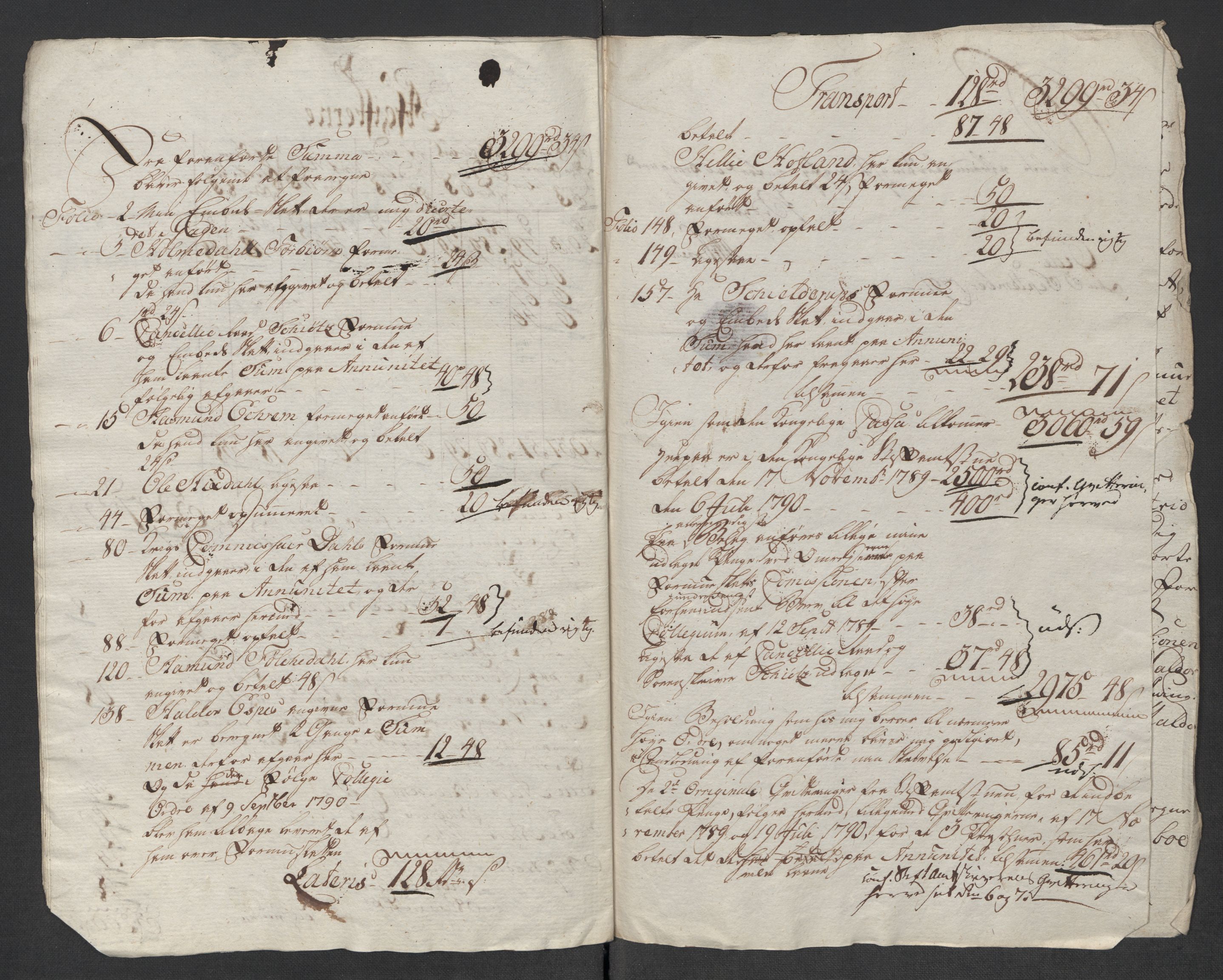Rentekammeret inntil 1814, Reviderte regnskaper, Mindre regnskaper, AV/RA-EA-4068/Rf/Rfe/L0049: Sunnhordland og Hardanger fogderi, Sunnmøre fogderi, 1789, s. 14