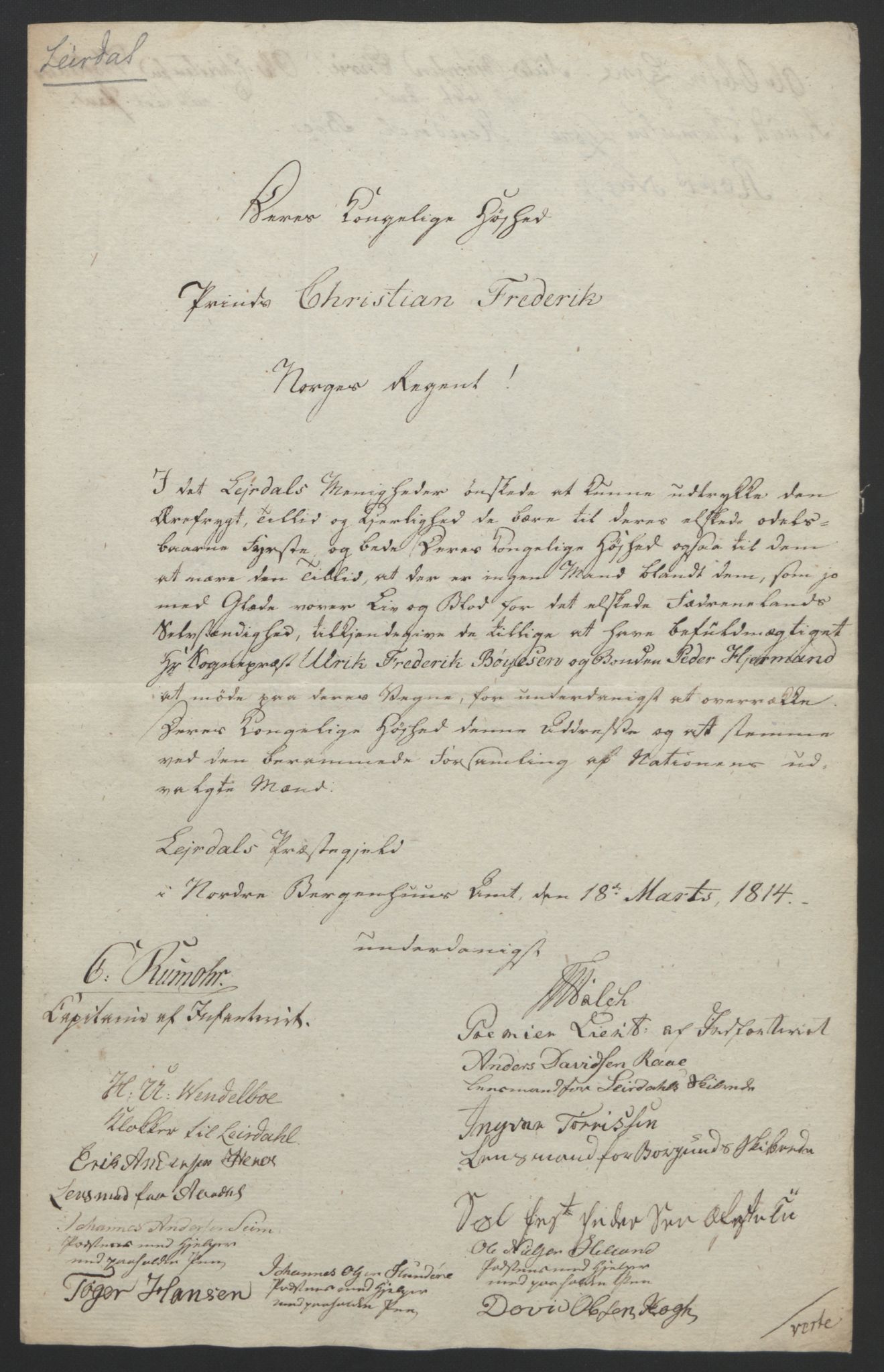 Statsrådssekretariatet, RA/S-1001/D/Db/L0008: Fullmakter for Eidsvollsrepresentantene i 1814. , 1814, s. 338