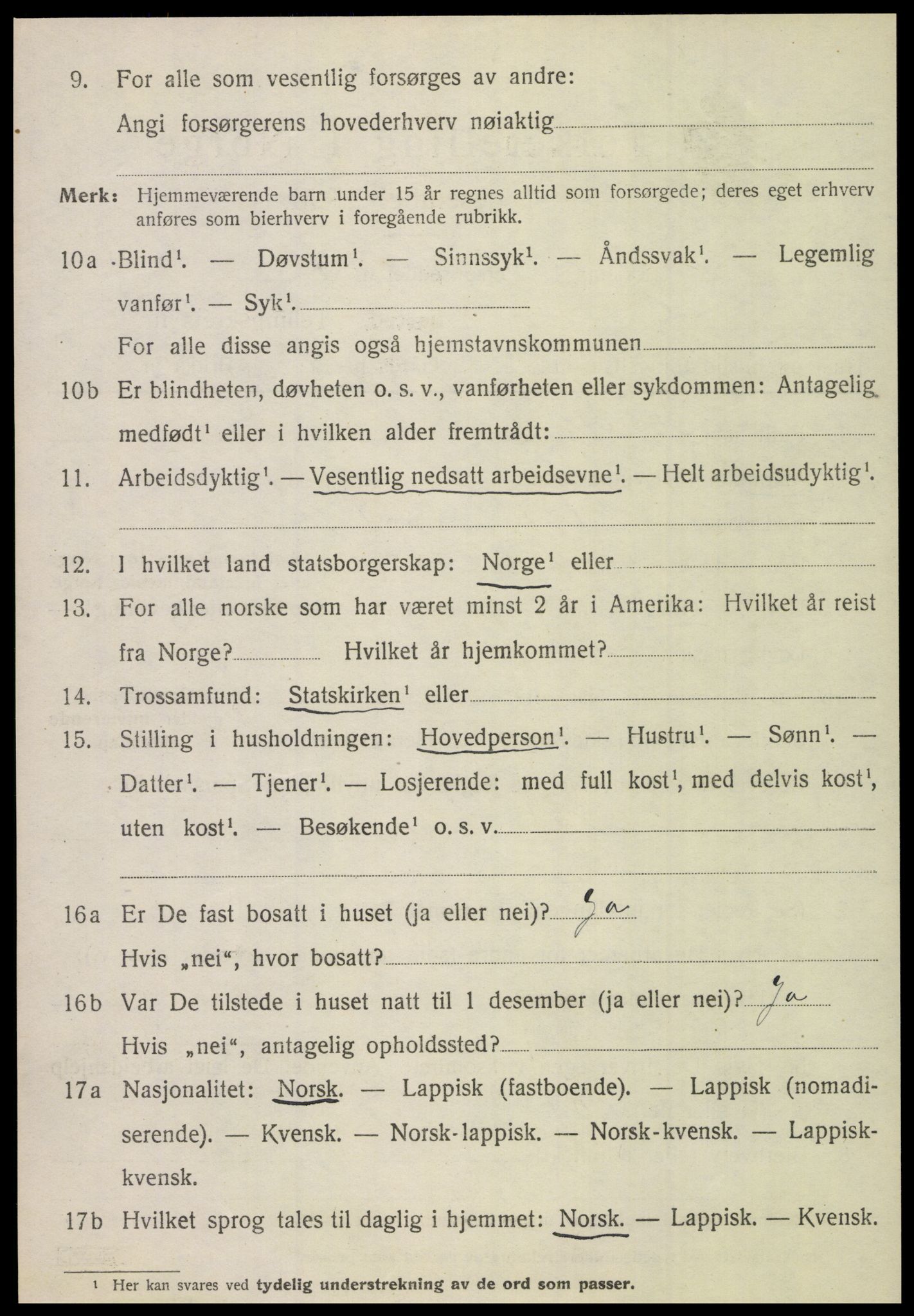 SAT, Folketelling 1920 for 1838 Gildeskål herred, 1920, s. 8947