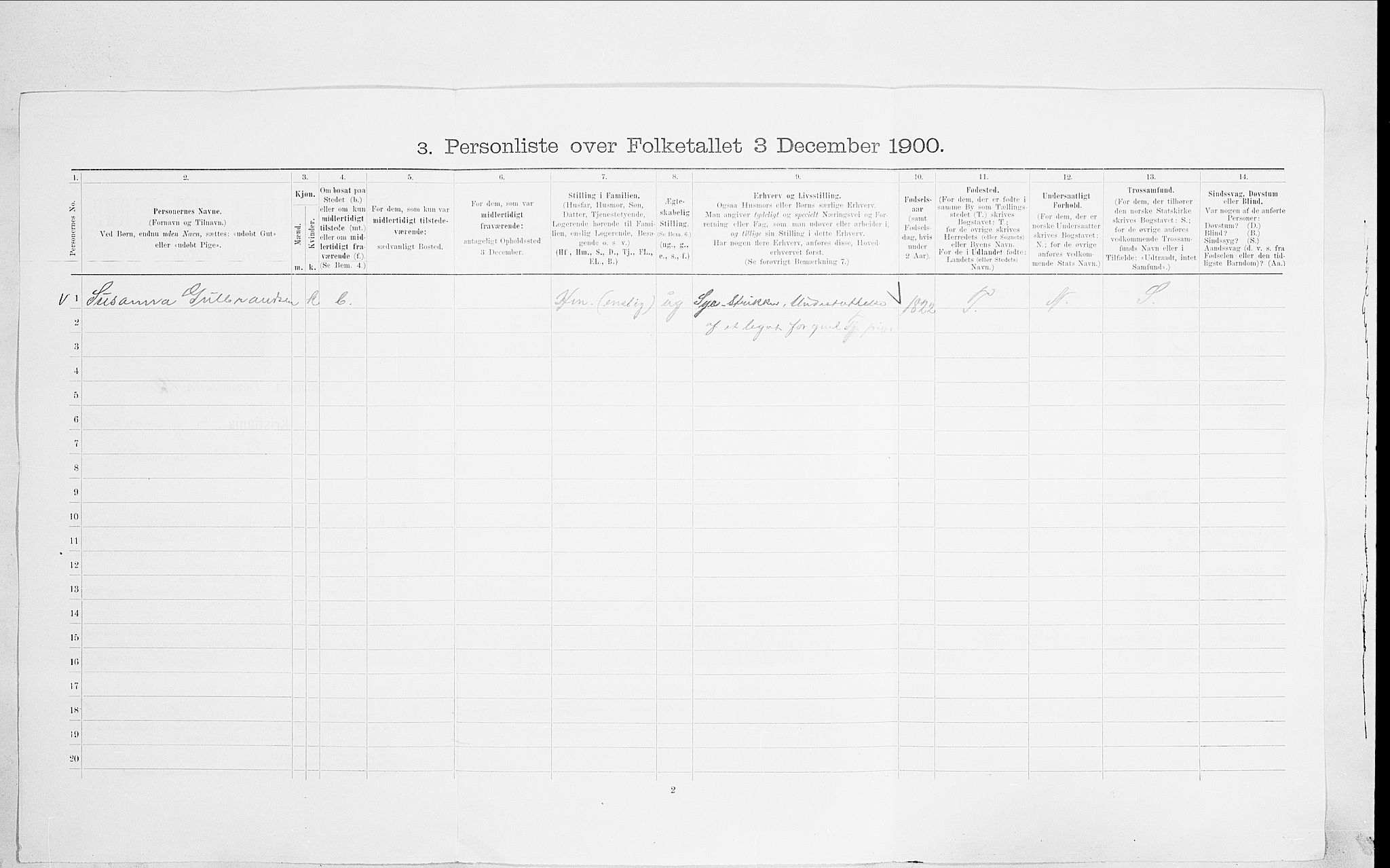 SAO, Folketelling 1900 for 0301 Kristiania kjøpstad, 1900, s. 103328