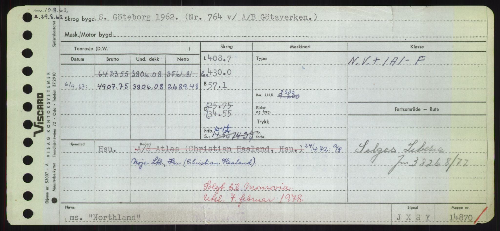 Sjøfartsdirektoratet med forløpere, Skipsmålingen, RA/S-1627/H/Hd/L0027: Fartøy, Norhop-Nør, s. 213