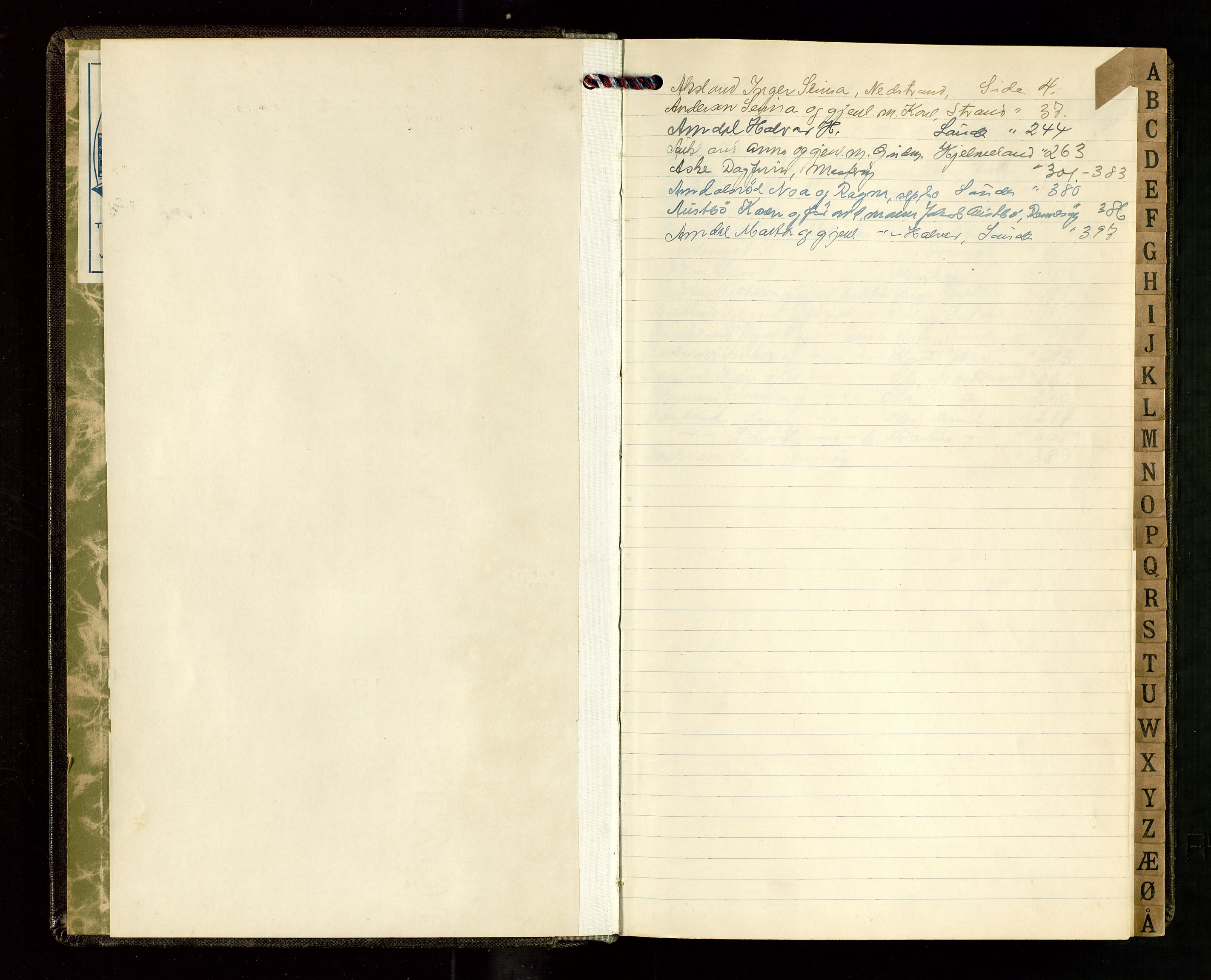 Ryfylke tingrett, AV/SAST-A-100055/001/IV/IVG/L0011: Skifteutlodningsprotokoll Med register, 1947-1952