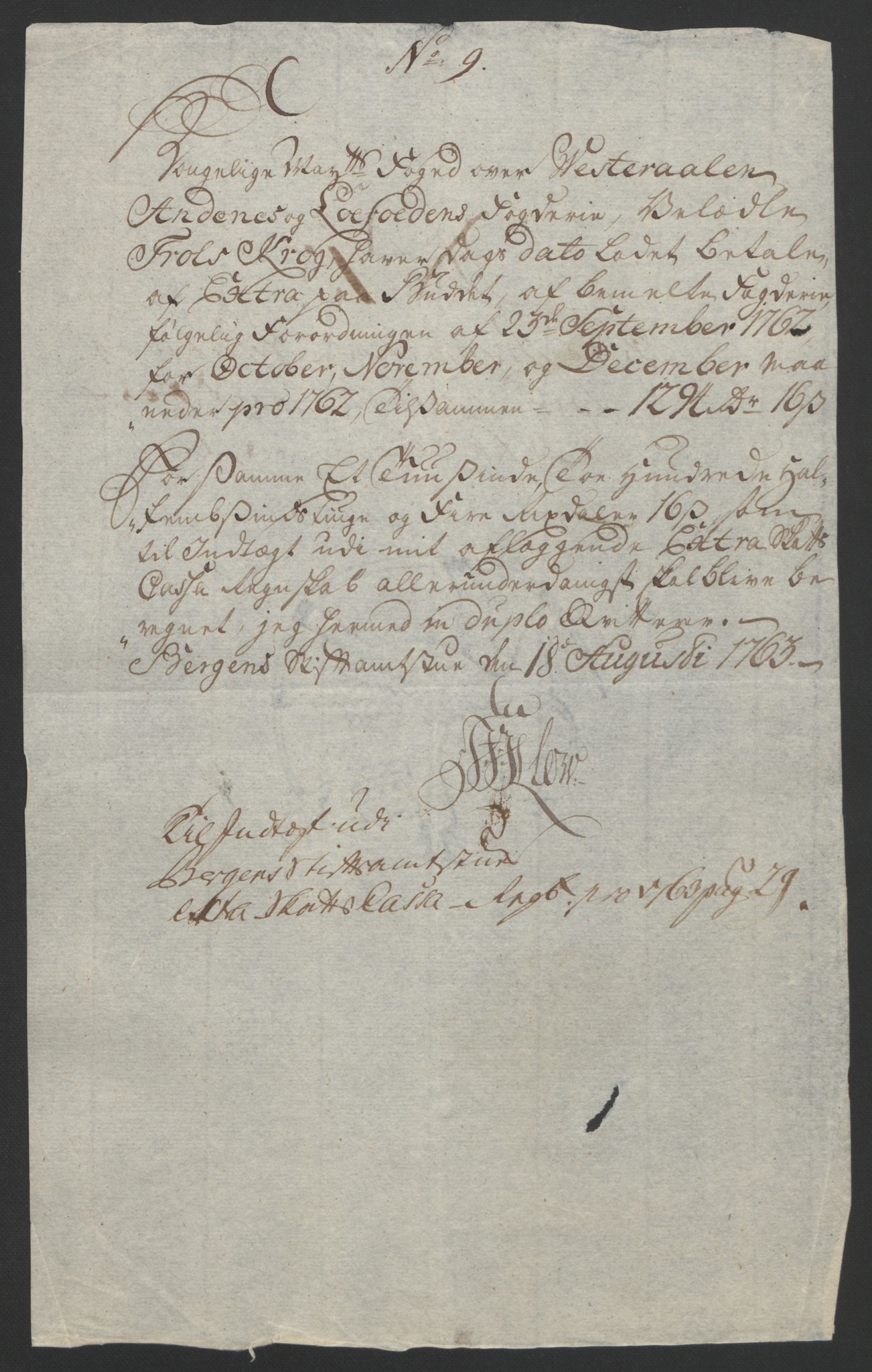 Rentekammeret inntil 1814, Reviderte regnskaper, Fogderegnskap, RA/EA-4092/R67/L4747: Ekstraskatten Vesterålen, Andenes og Lofoten, 1762-1766, s. 186