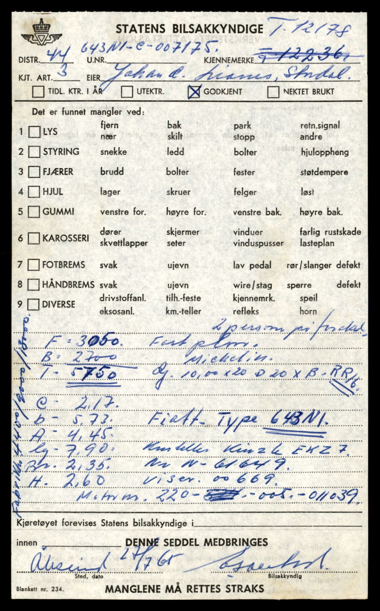 Møre og Romsdal vegkontor - Ålesund trafikkstasjon, AV/SAT-A-4099/F/Fe/L0033: Registreringskort for kjøretøy T 12151 - T 12474, 1927-1998, s. 683