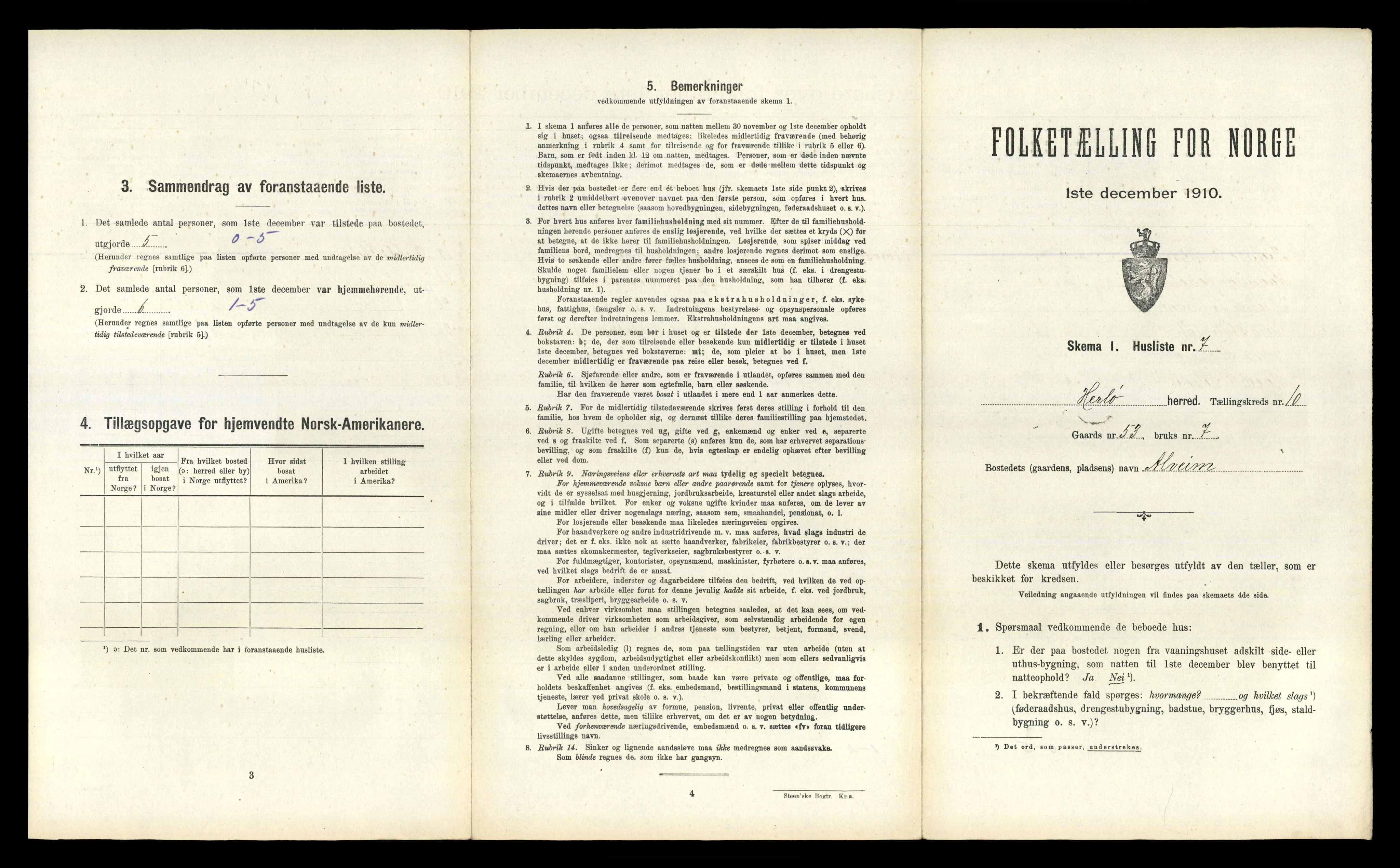 RA, Folketelling 1910 for 1258 Herdla herred, 1910, s. 1082