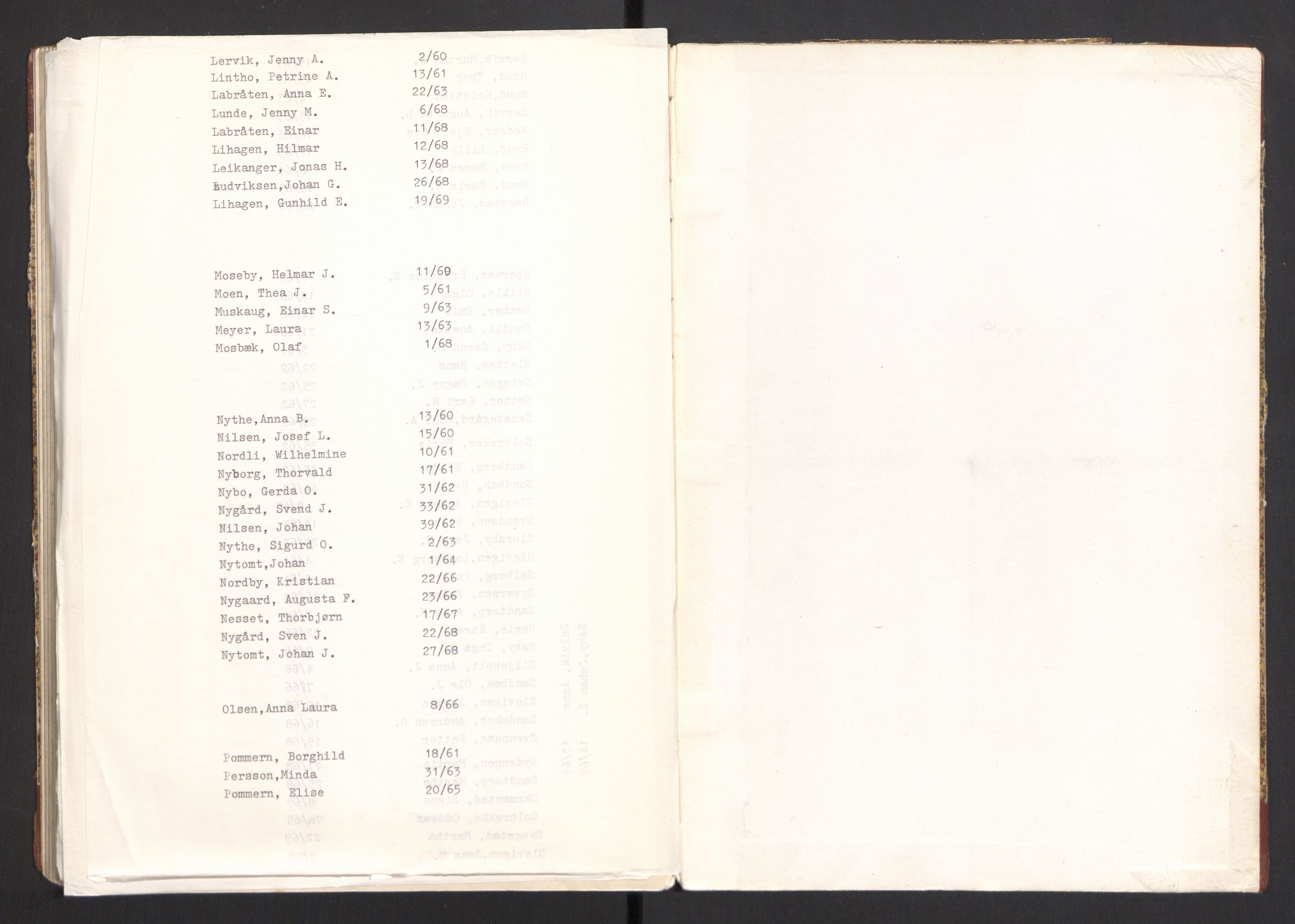 Øymark lensmannskontor, AV/SAO-A-10636/H/Ha/L0006: Dødsfallsprotokoll, 1960-1970