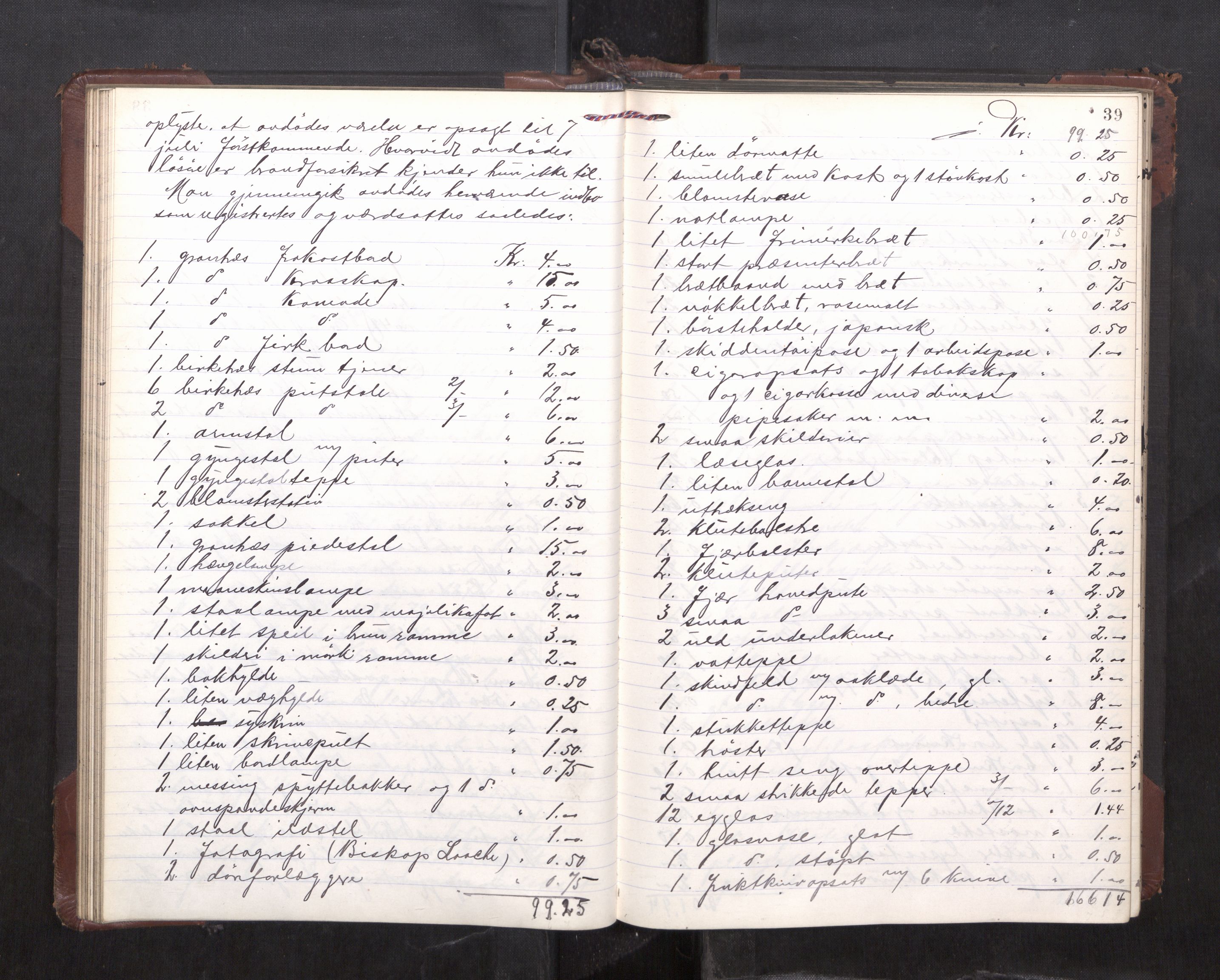Trondheim byfogd, AV/SAT-A-0003/1/3/3C/L0036: Skifteregistreringsprotokoll - 14/4-24/9. (u/ register), 1915-1918, s. 39