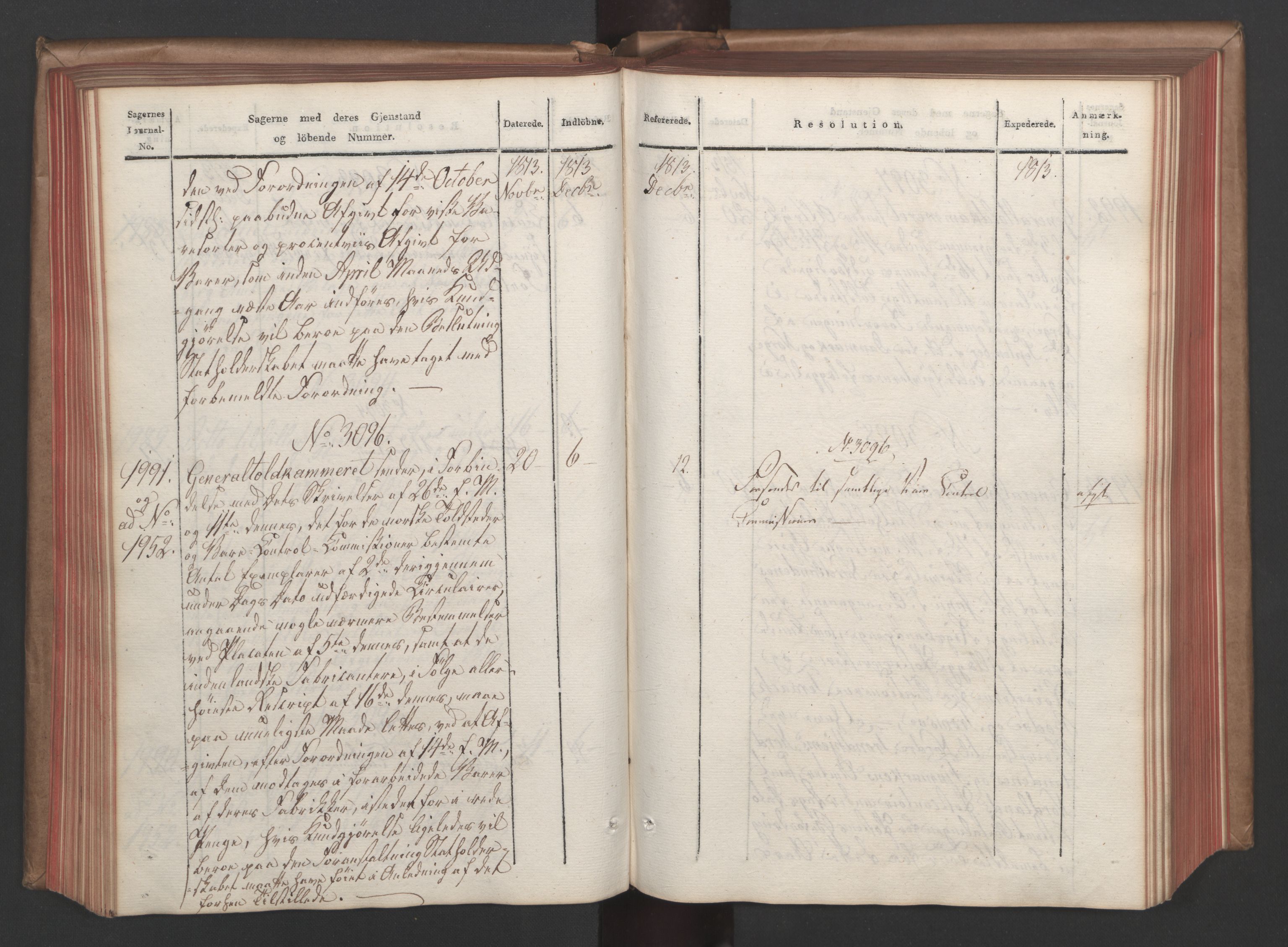Stattholderembetet 1810-1814, 1. kontor (Kontor A), AV/RA-EA-2872/Aa/L0005: Kollegial referatprotokoll,  j.nr. 1850-2054,  l.nr. 2241-3167, 1813-1814, s. 90