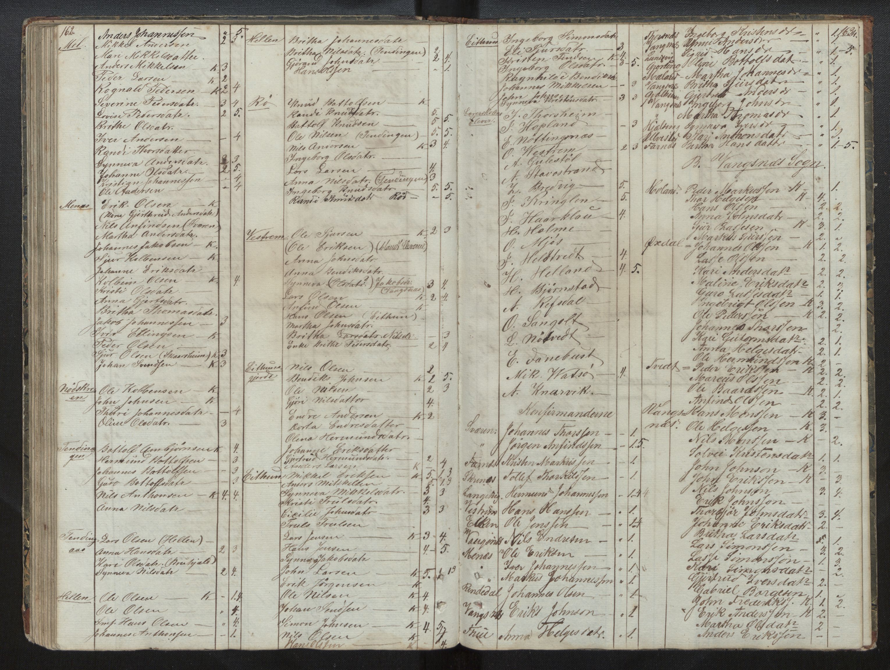 Balestrand sokneprestembete, AV/SAB-A-79601/H/Hb/Hba/L0001: Kommunikantprotokoll nr. A 1, 1849-1866, s. 162-163