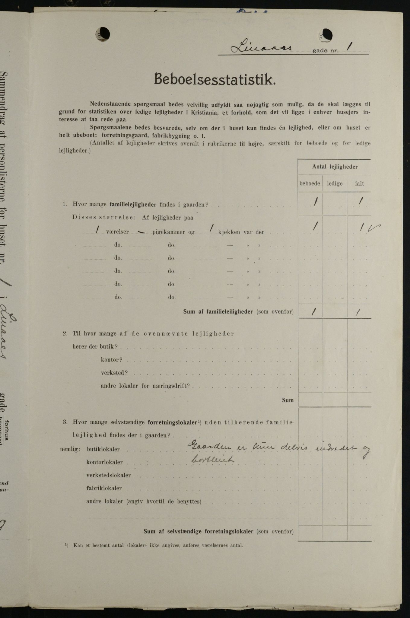 OBA, Kommunal folketelling 1.2.1908 for Kristiania kjøpstad, 1908, s. 51881