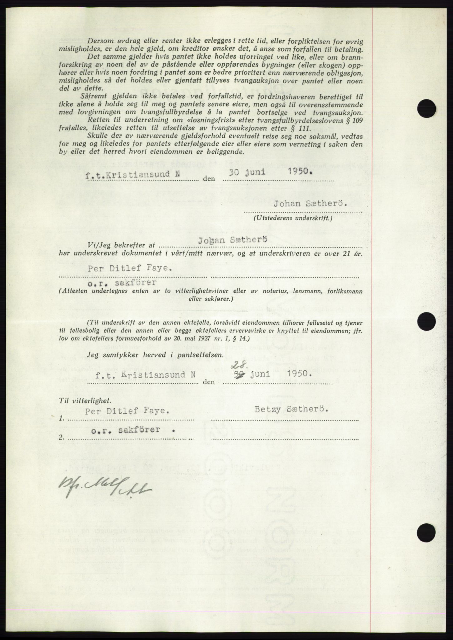 Nordmøre sorenskriveri, AV/SAT-A-4132/1/2/2Ca: Pantebok nr. B105, 1950-1950, Dagboknr: 2185/1950