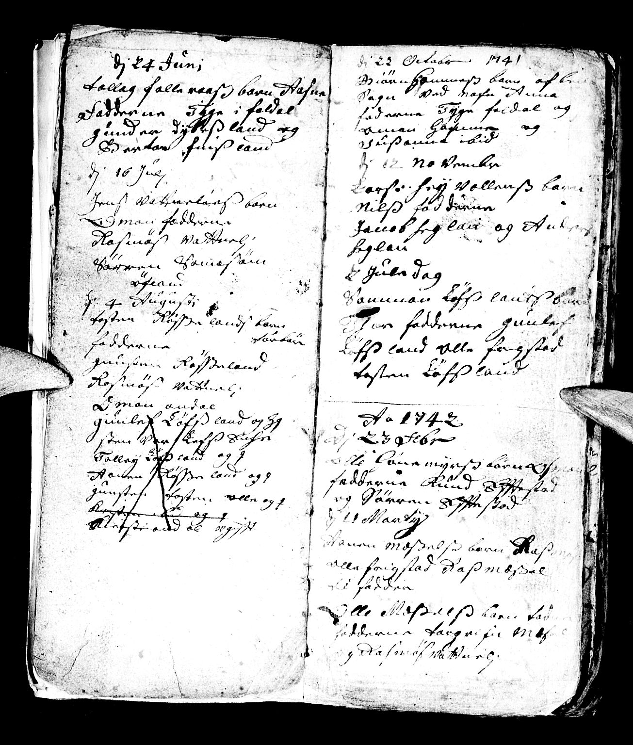 Bjelland sokneprestkontor, SAK/1111-0005/F/Fb/Fbb/L0001: Klokkerbok nr. B 1, 1732-1782, s. 7