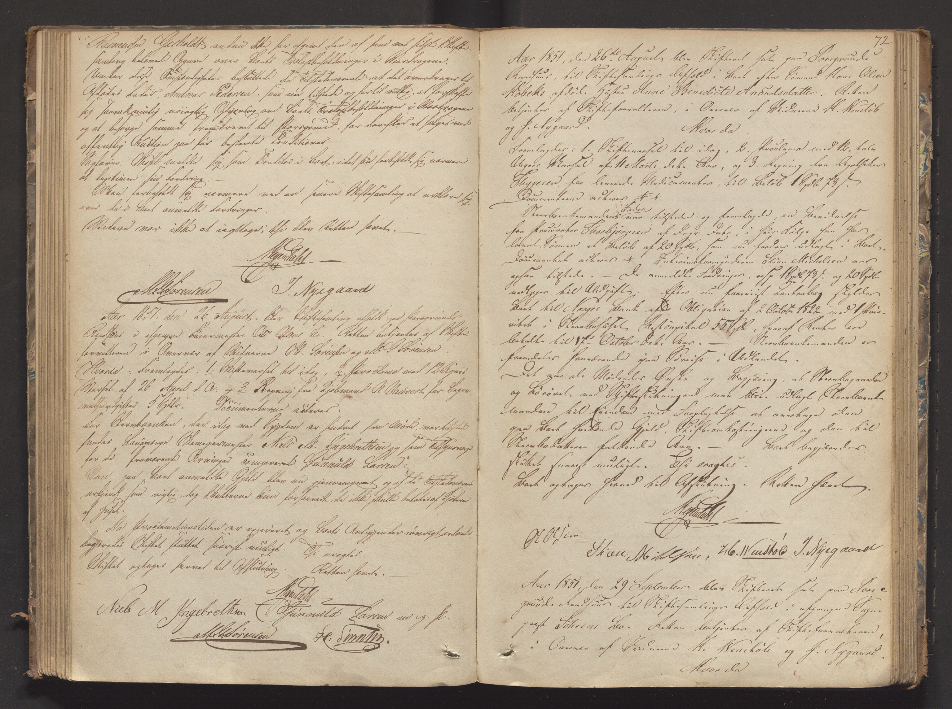 Porsgrunn byfogd, AV/SAKO-A-106/H/Hb/L0006: Skifteprotokoll - B., 1849-1853, s. 71b-72a