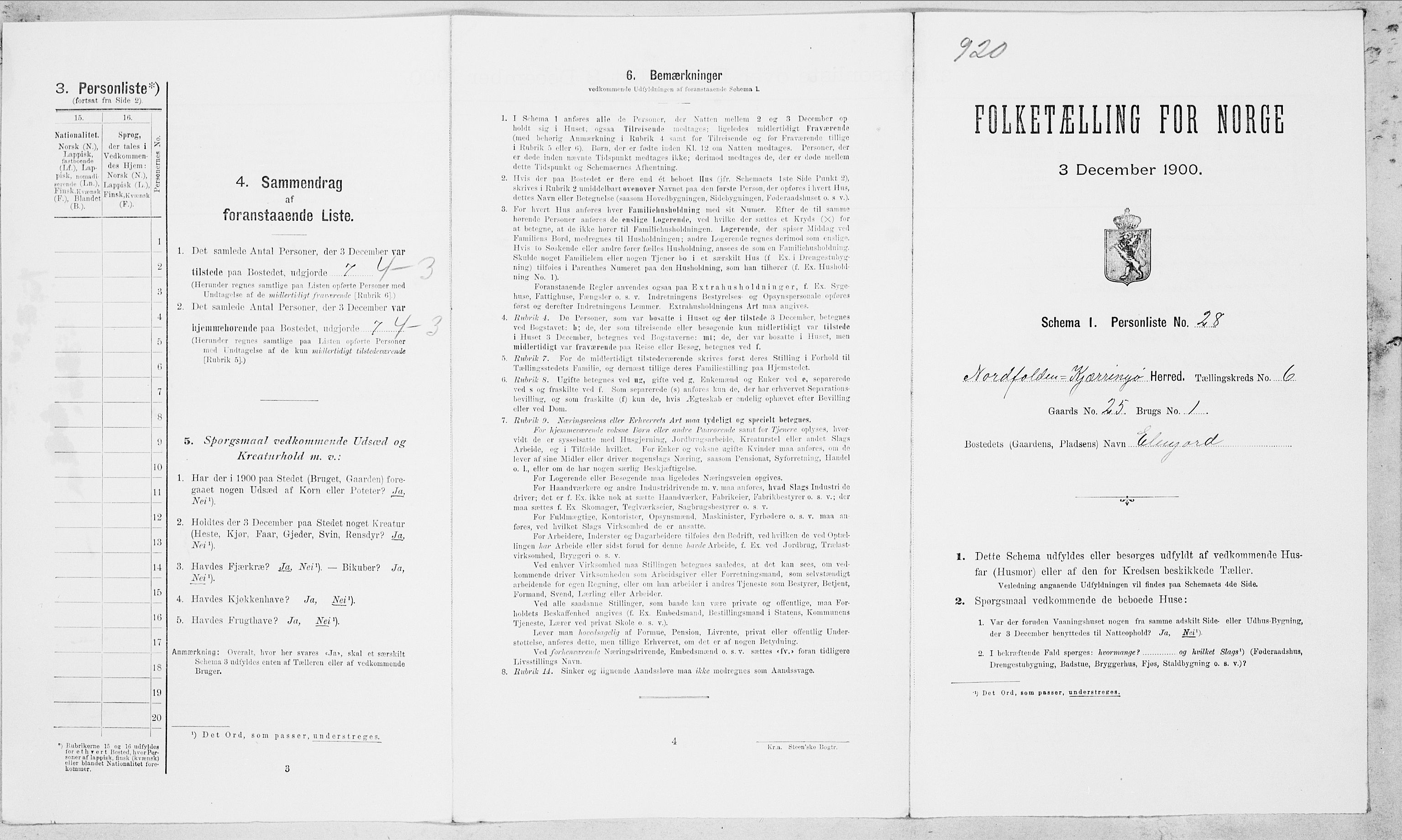 SAT, Folketelling 1900 for 1846 Nordfold-Kjerringøy herred, 1900, s. 624