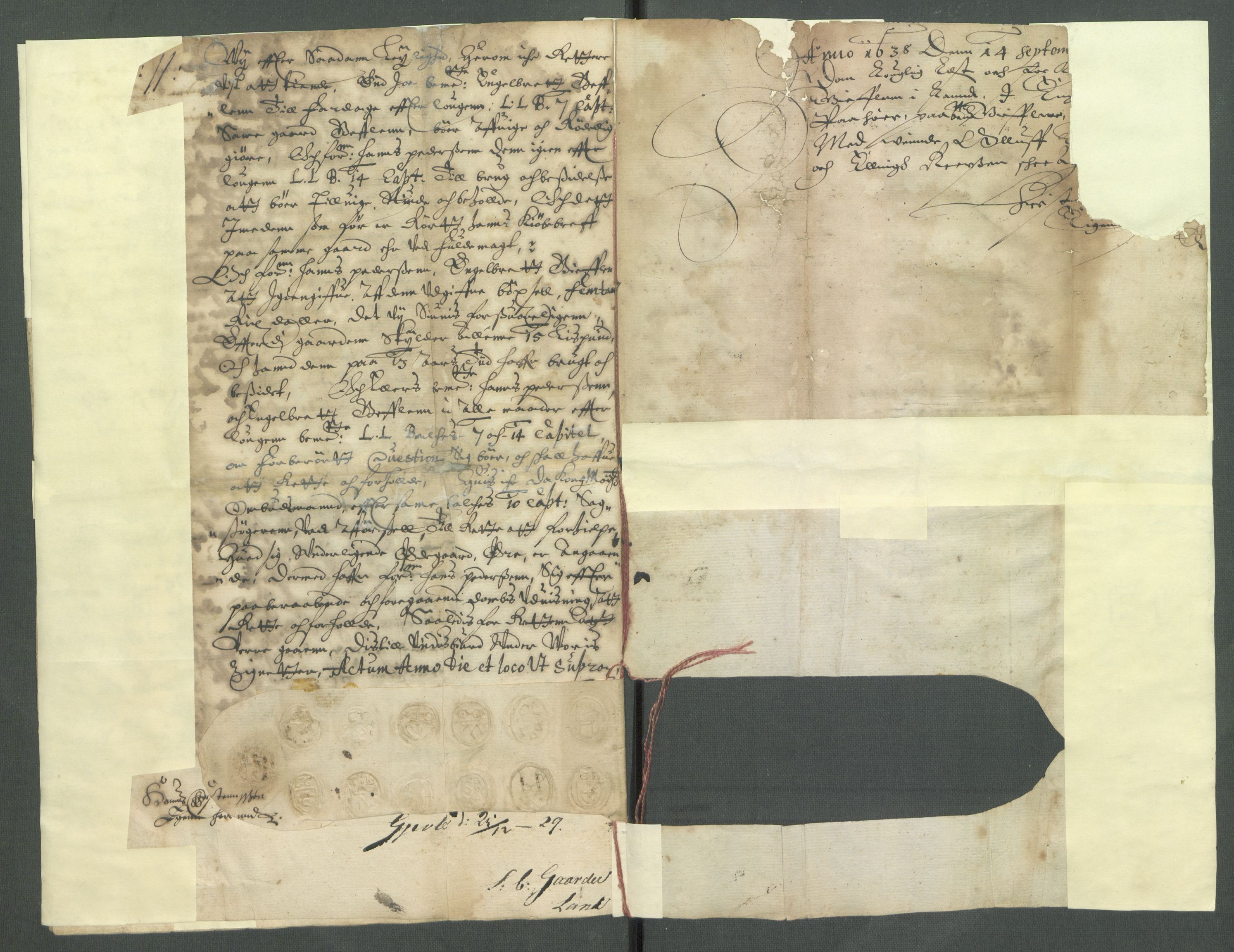 Riksarkivets diplomsamling, RA/EA-5965/F02/L0151: Dokumenter, 1638, s. 48