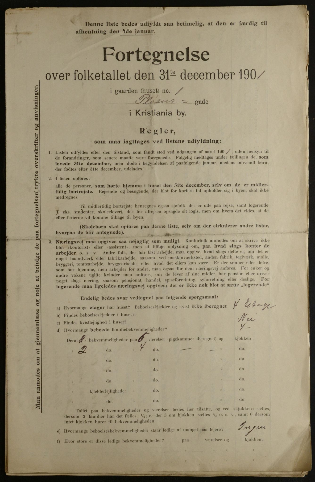 OBA, Kommunal folketelling 31.12.1901 for Kristiania kjøpstad, 1901, s. 12415