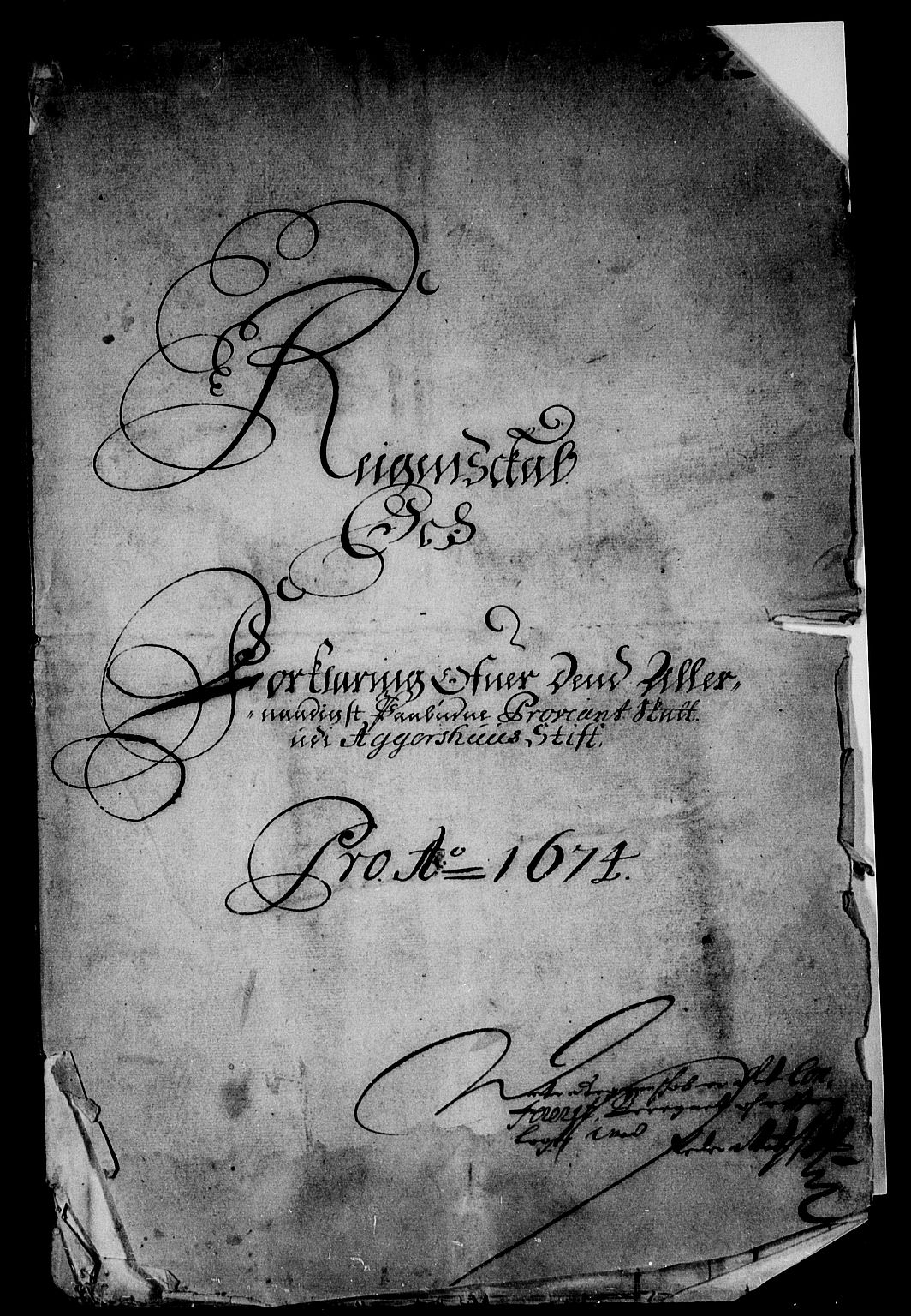 Rentekammeret inntil 1814, Reviderte regnskaper, Stiftamtstueregnskaper, Landkommissariatet på Akershus og Akershus stiftamt, AV/RA-EA-5869/R/Rb/L0101: Akershus stiftamt, 1674