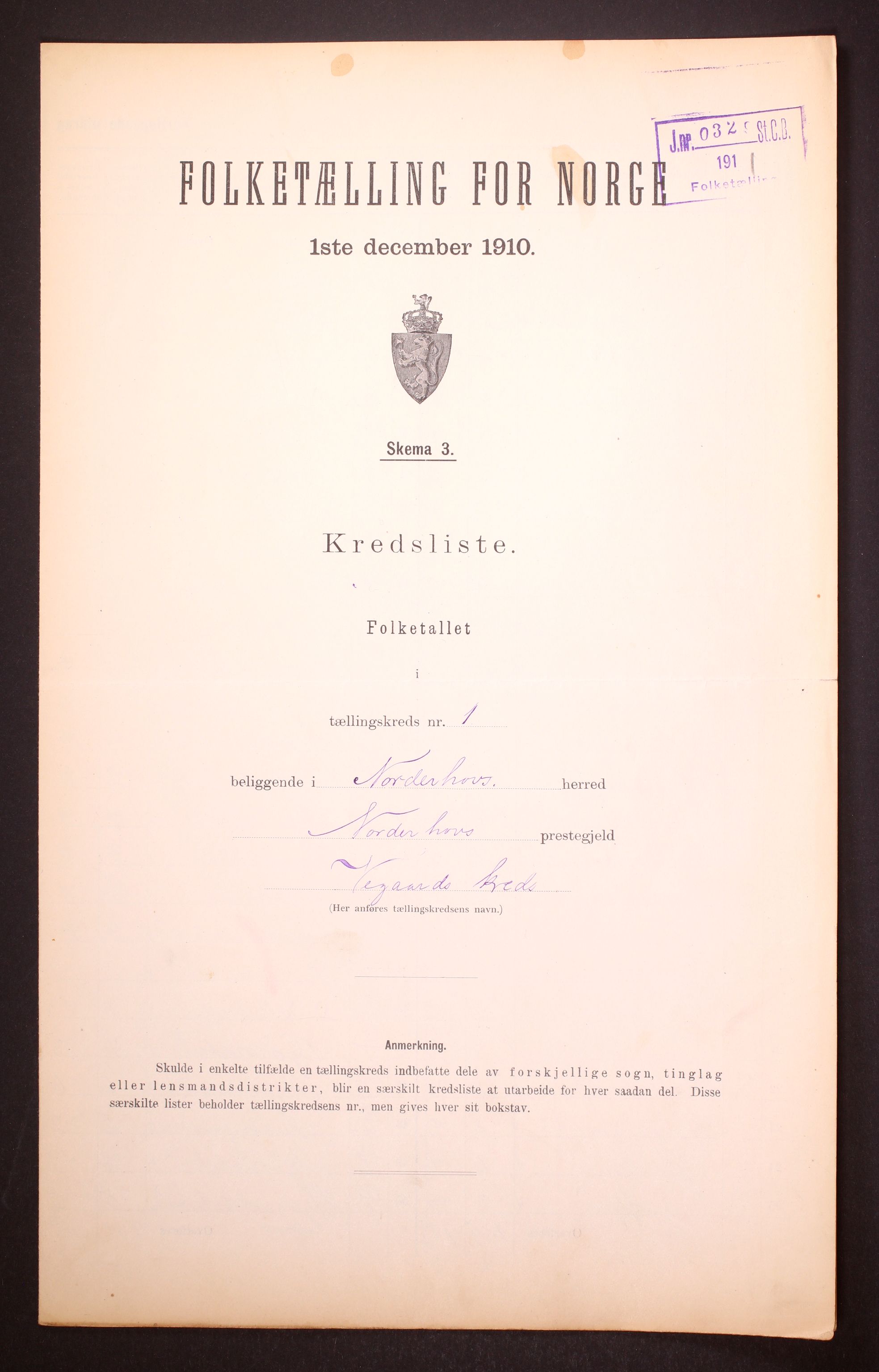 RA, Folketelling 1910 for 0613 Norderhov herred, 1910, s. 4
