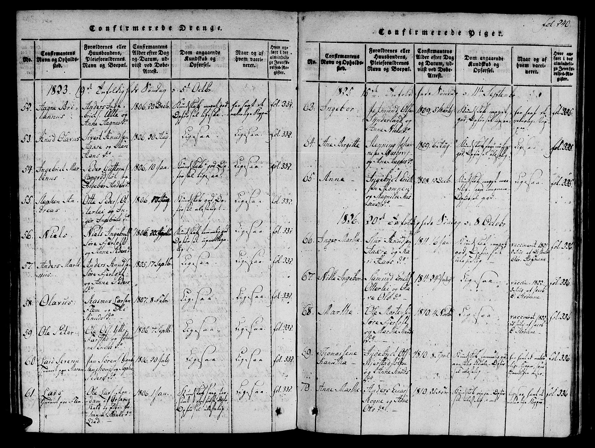Ministerialprotokoller, klokkerbøker og fødselsregistre - Møre og Romsdal, SAT/A-1454/536/L0495: Ministerialbok nr. 536A04, 1818-1847, s. 240