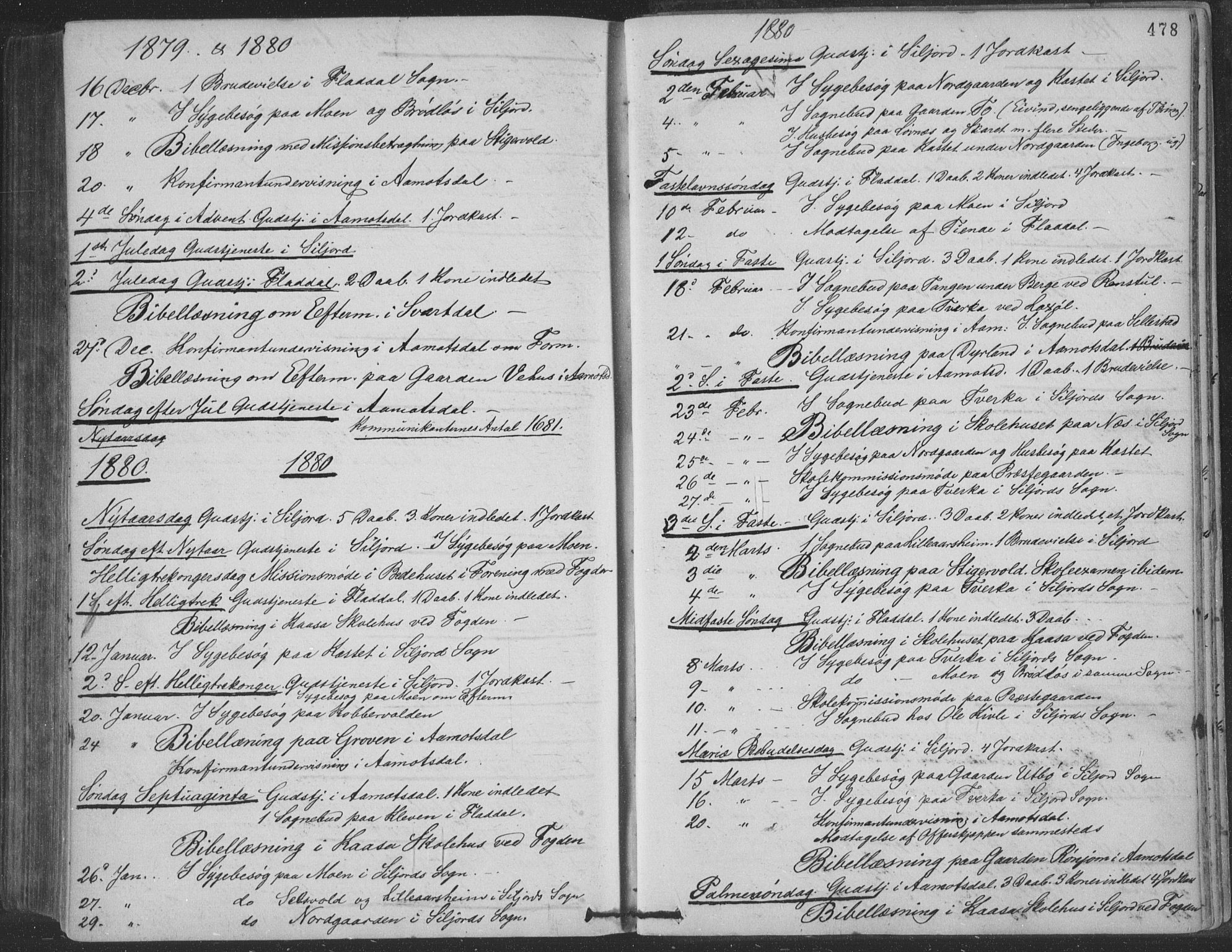 Seljord kirkebøker, SAKO/A-20/F/Fa/L0014: Ministerialbok nr. I 14, 1877-1886, s. 478