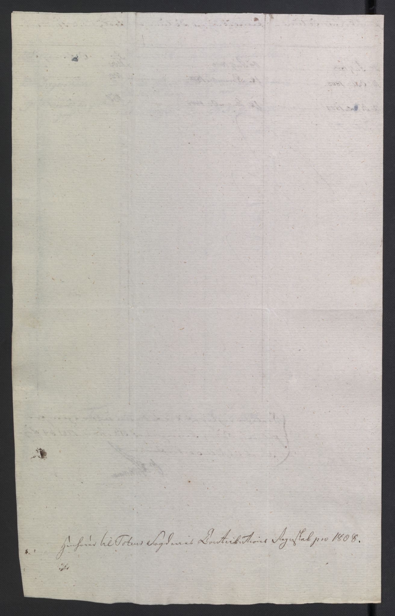 Rentekammeret inntil 1814, Reviderte regnskaper, Fogderegnskap, AV/RA-EA-4092/R19/L1396: Fogderegnskap Toten, Hadeland og Vardal, 1808, s. 524
