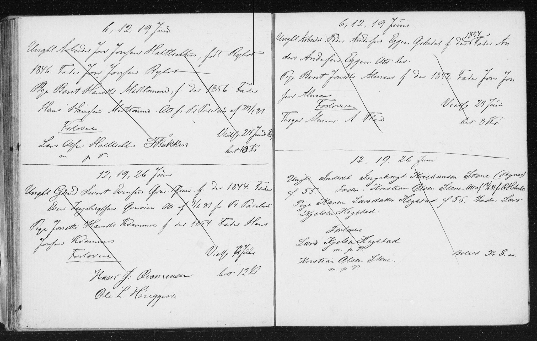 Melhus sokneprestkontor, AV/SAT-A-1141/1/I/I1/I1f/L0010: Lysningsprotokoll nr. 691.I.1F10, 1867-1894