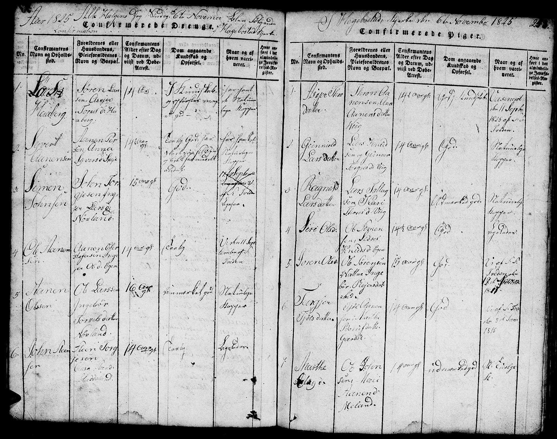 Hægebostad sokneprestkontor, SAK/1111-0024/F/Fb/Fbb/L0001: Klokkerbok nr. B 1, 1816-1850, s. 248