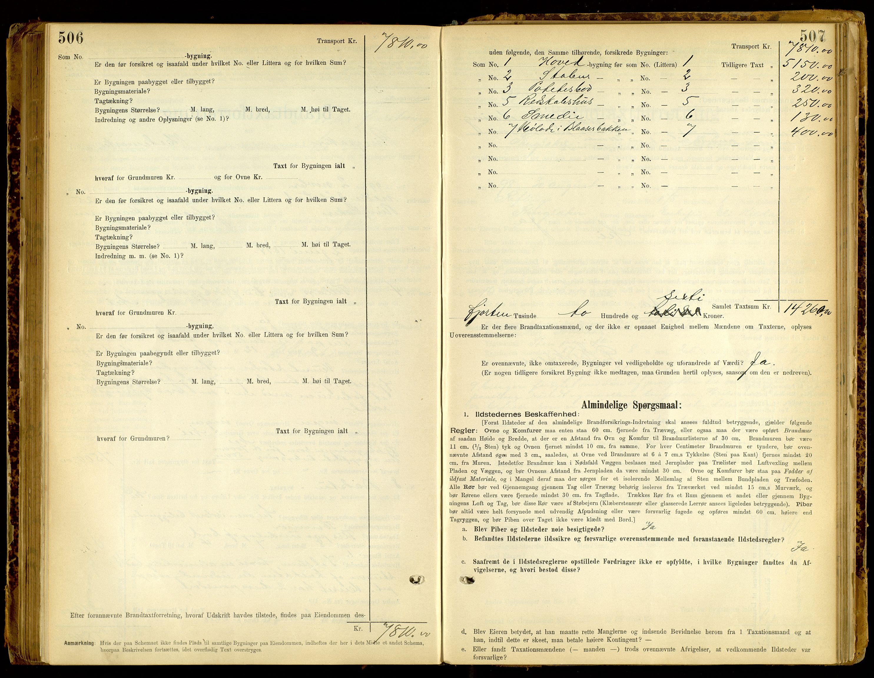 Norges Brannkasse, Ringsaker, AV/SAH-NBRANR-003/F/L0008: Branntakstprotokoll, 1894-1905, s. 506-507