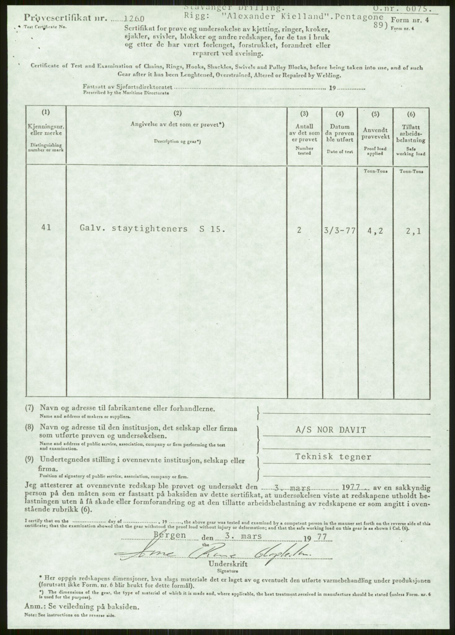 Justisdepartementet, Granskningskommisjonen ved Alexander Kielland-ulykken 27.3.1980, AV/RA-S-1165/D/L0006: A Alexander L. Kielland (Doku.liste + A3-A6, A11-A13, A18-A20-A21, A23, A31 av 31)/Dykkerjournaler, 1980-1981, s. 30