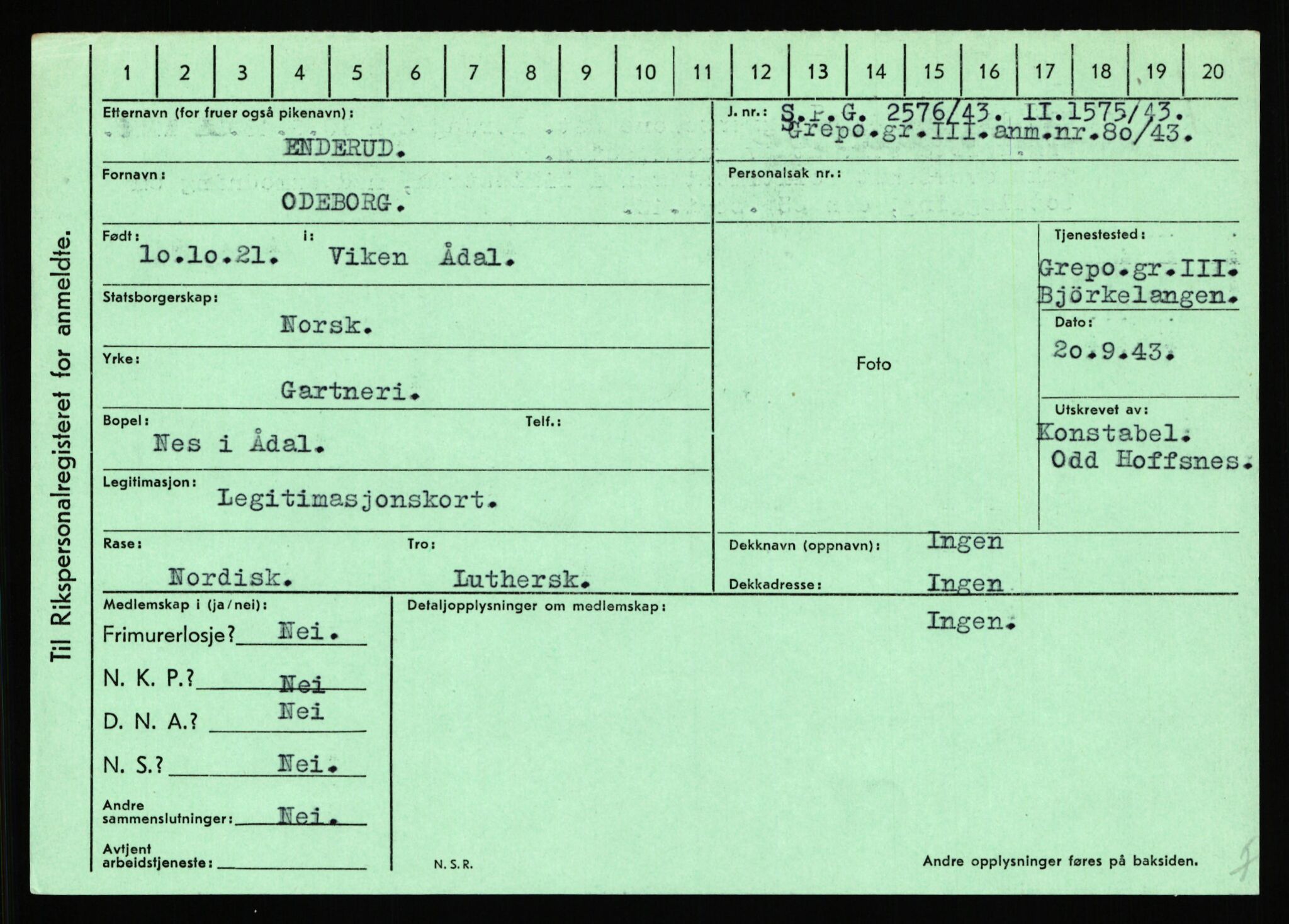 Statspolitiet - Hovedkontoret / Osloavdelingen, AV/RA-S-1329/C/Ca/L0004: Eid - funn av gjenstander	, 1943-1945, s. 857