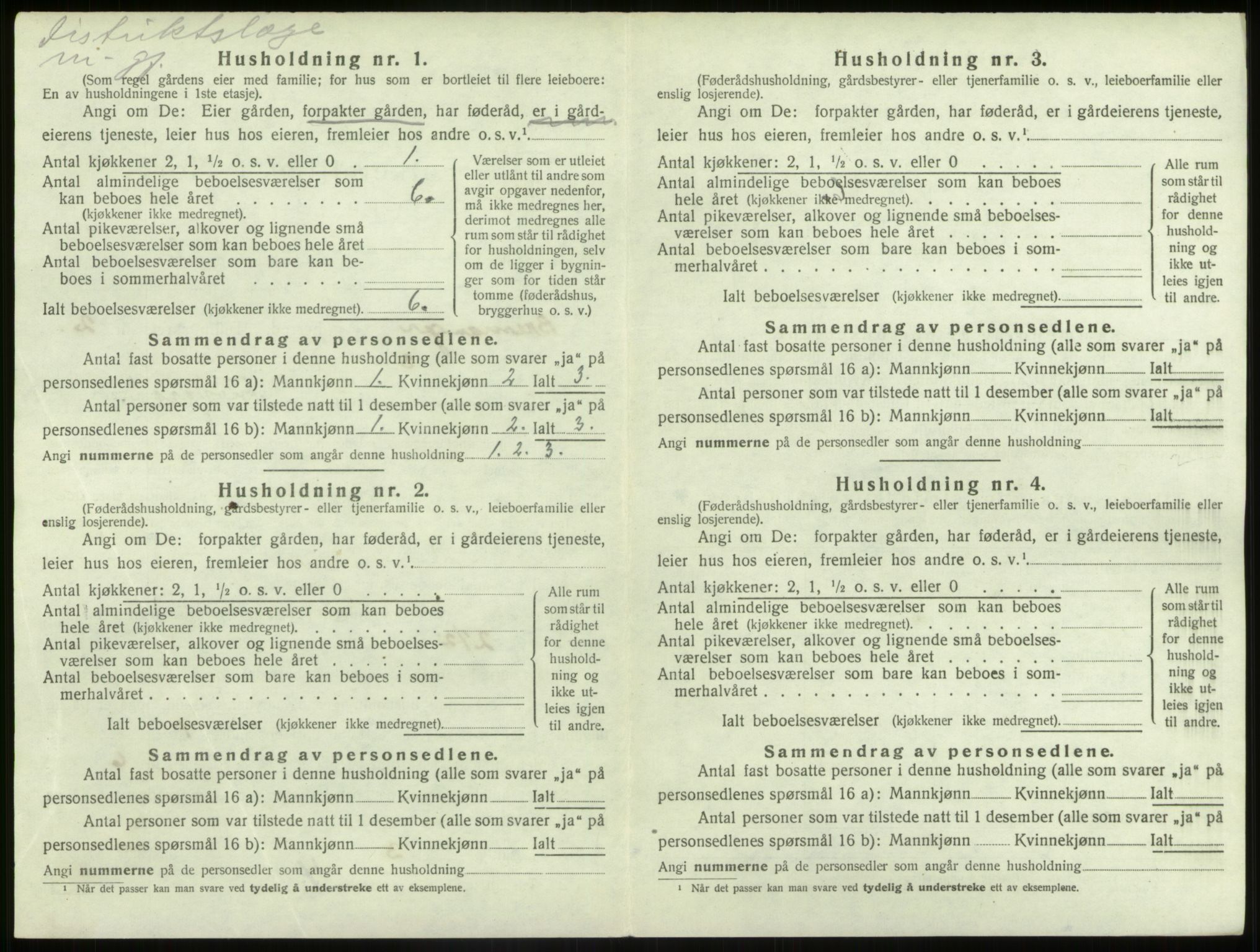 SAB, Folketelling 1920 for 1438 Bremanger herred, 1920, s. 177