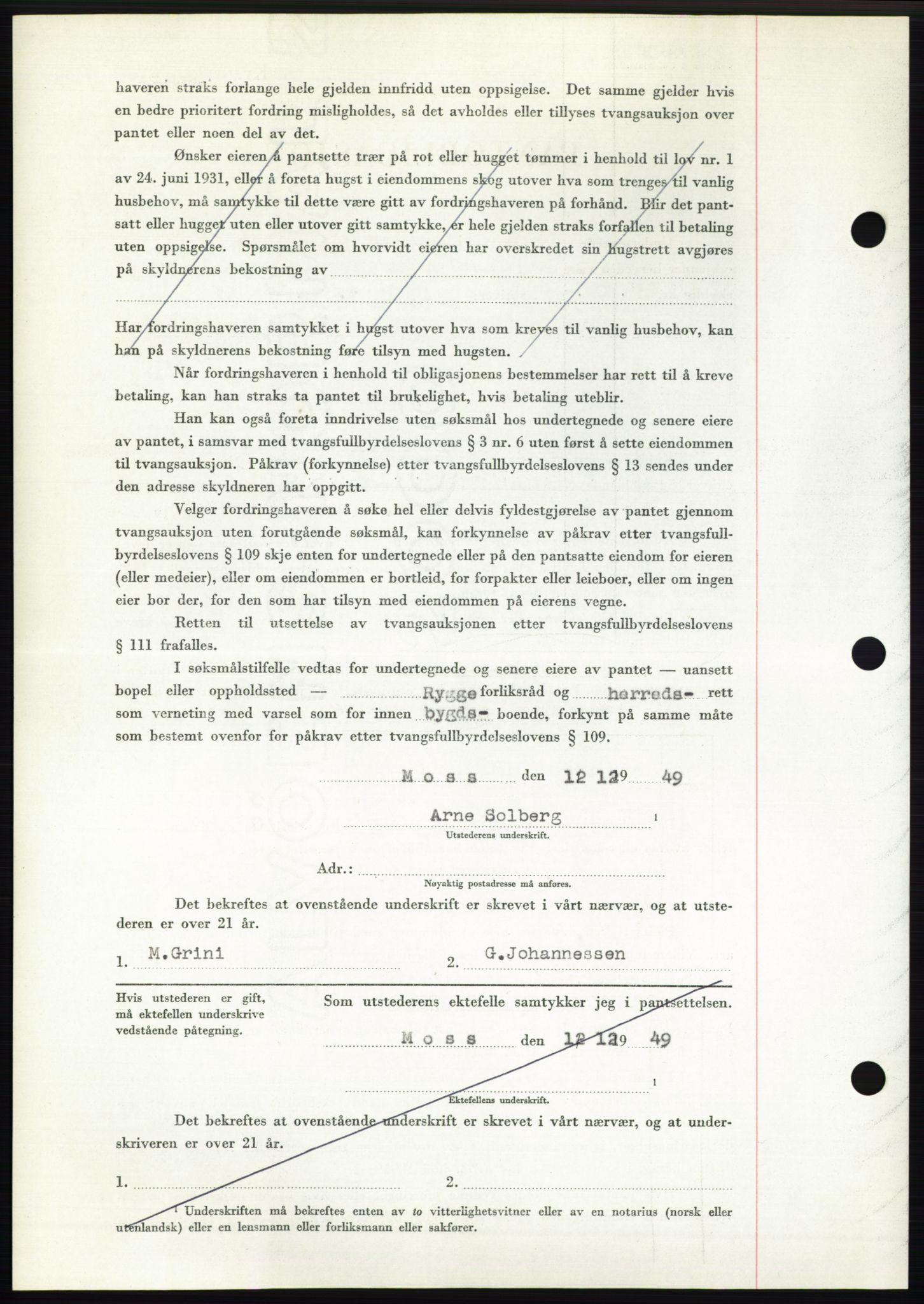 Moss sorenskriveri, SAO/A-10168: Pantebok nr. B23, 1949-1950, Dagboknr: 4187/1949