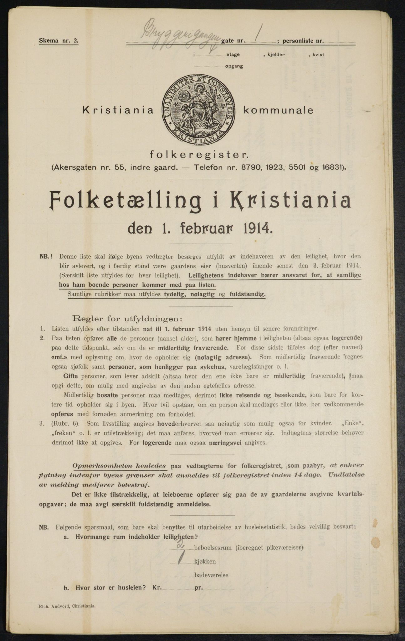 OBA, Kommunal folketelling 1.2.1914 for Kristiania, 1914, s. 10005