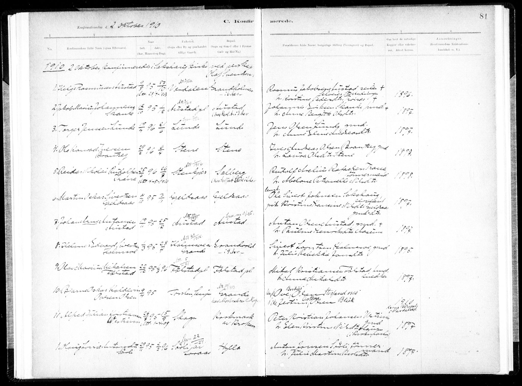 Ministerialprotokoller, klokkerbøker og fødselsregistre - Nord-Trøndelag, AV/SAT-A-1458/731/L0309: Ministerialbok nr. 731A01, 1879-1918, s. 81