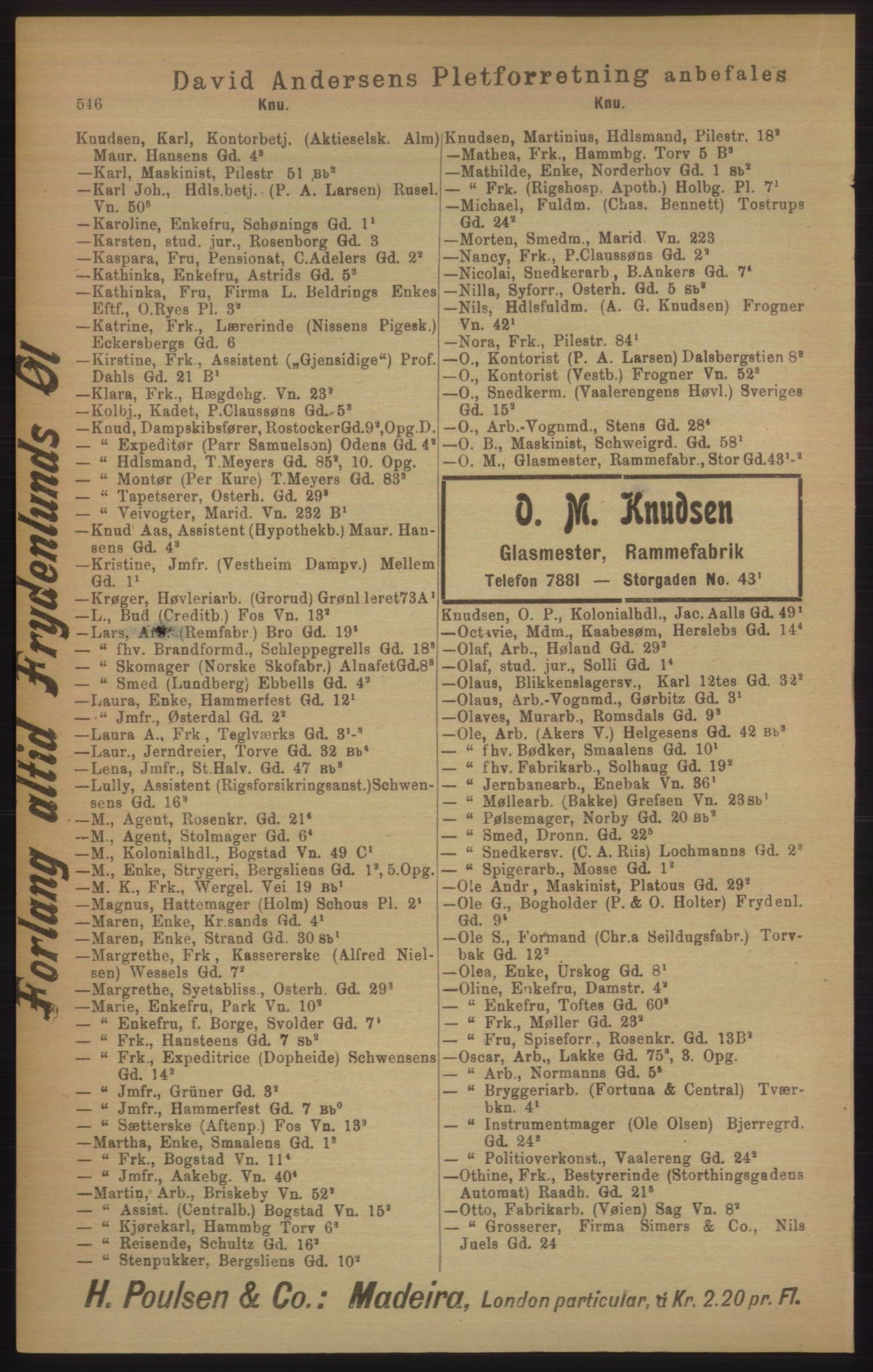Kristiania/Oslo adressebok, PUBL/-, 1906, s. 546